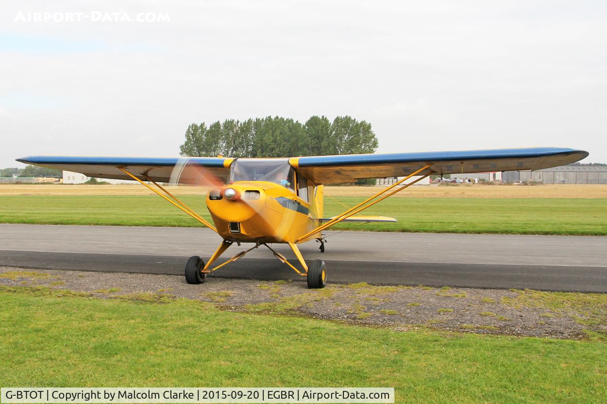G-BTOT, 1955 Piper PA-15 Vagabond Vagabond C/N 15-60, Piper PA-15 Vagabond at The Real Aeroplane Company's Helicopter Fly-In, Breighton Airfield, September 20th 2015.