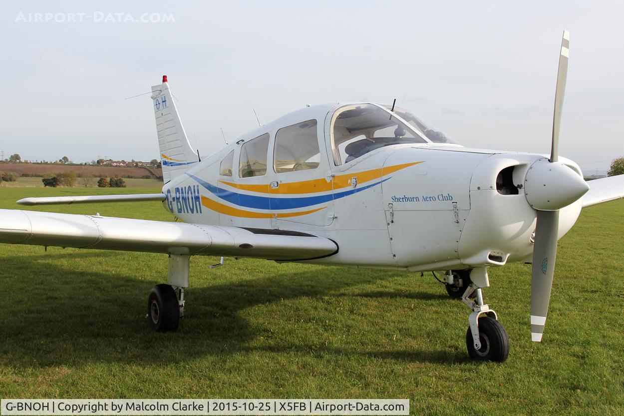 G-BNOH, 1987 Piper PA-28-161 Cherokee Warrior II C/N 2816016, Piper PA-28-161 Cherokee Warrior II at Fishburn Airfield, October 25th 2015.