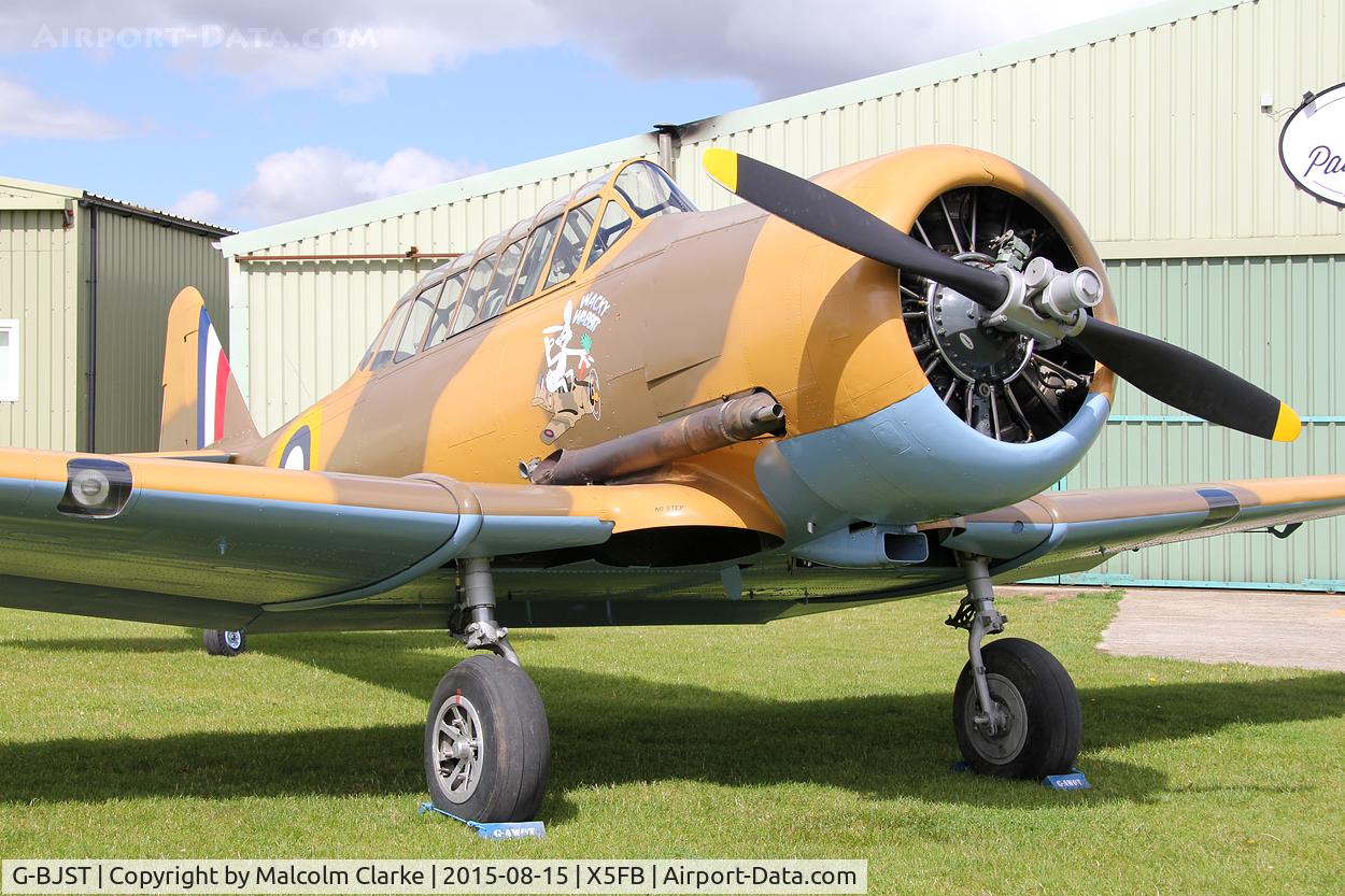 G-BJST, 1953 Canadian Car & Foundry T-6H Harvard Mk.4M C/N 14A-2429, Canadian Car & Foundry T-6H Harvard Mk4M, Fishburn Airfield, August 15th 2015.