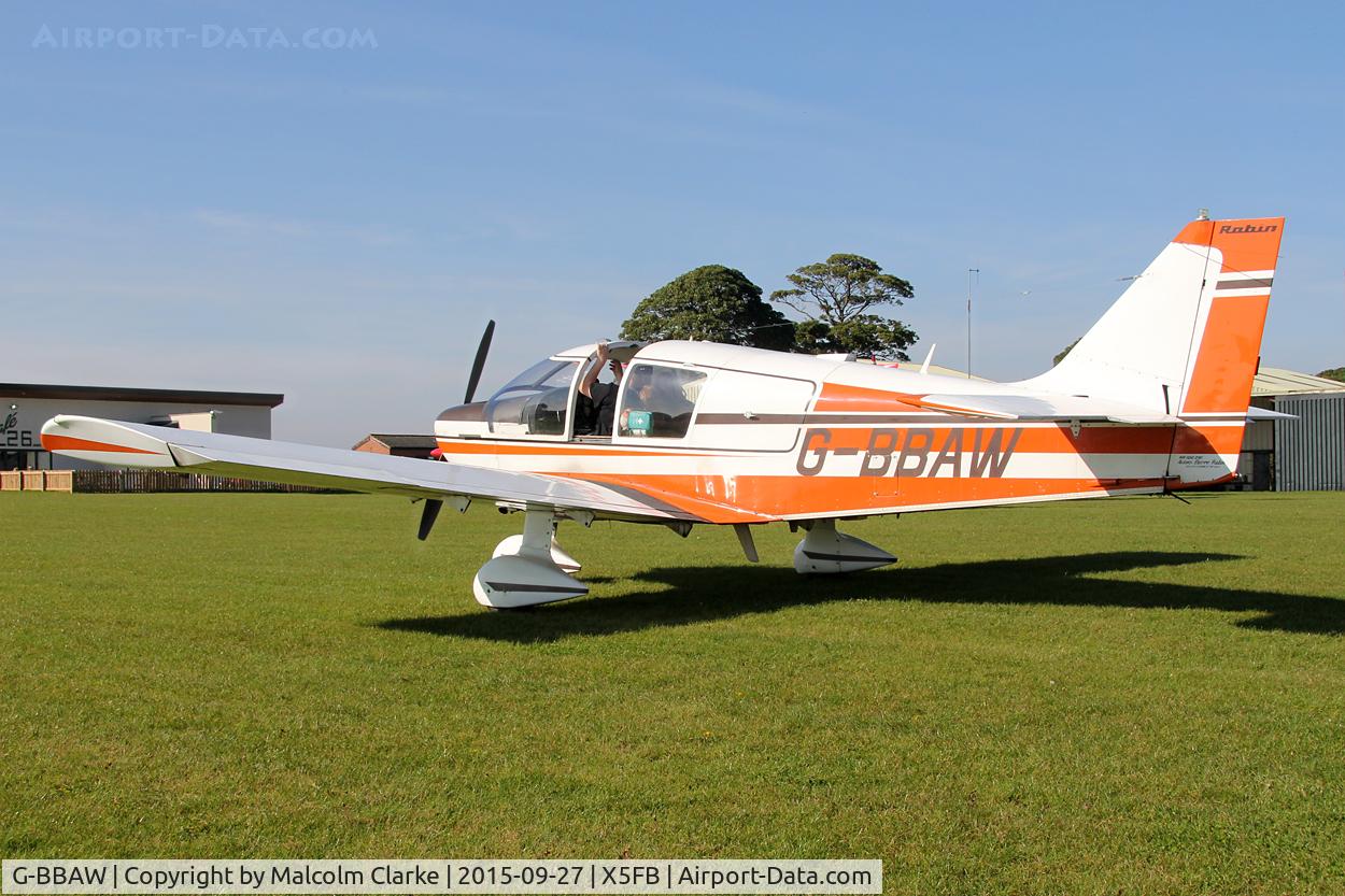 G-BBAW, 1973 Robin HR-100-210 II Safari C/N 167, Robin HR-100-210 II Safari, Fishburn Airfield, September 27th 2015.