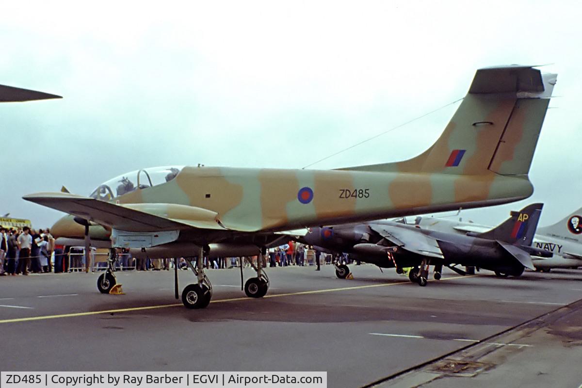 ZD485, FMA IA-58A Pucará C/N 018, FMA IA-58A Pucara [018] (Royal Air Force) RAF Greenham Common~G 23/07/1983. From a slide.