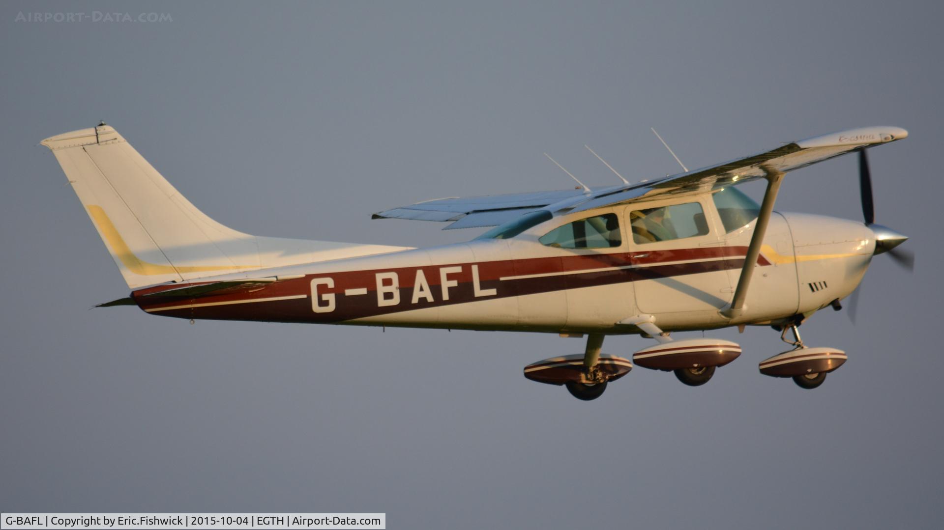 G-BAFL, 1973 Cessna 182P Skylane C/N 182-61469, 42. G-BAFL departing The Shuttleworth 'Uncovered' Airshow (Finale,) Oct. 2015.