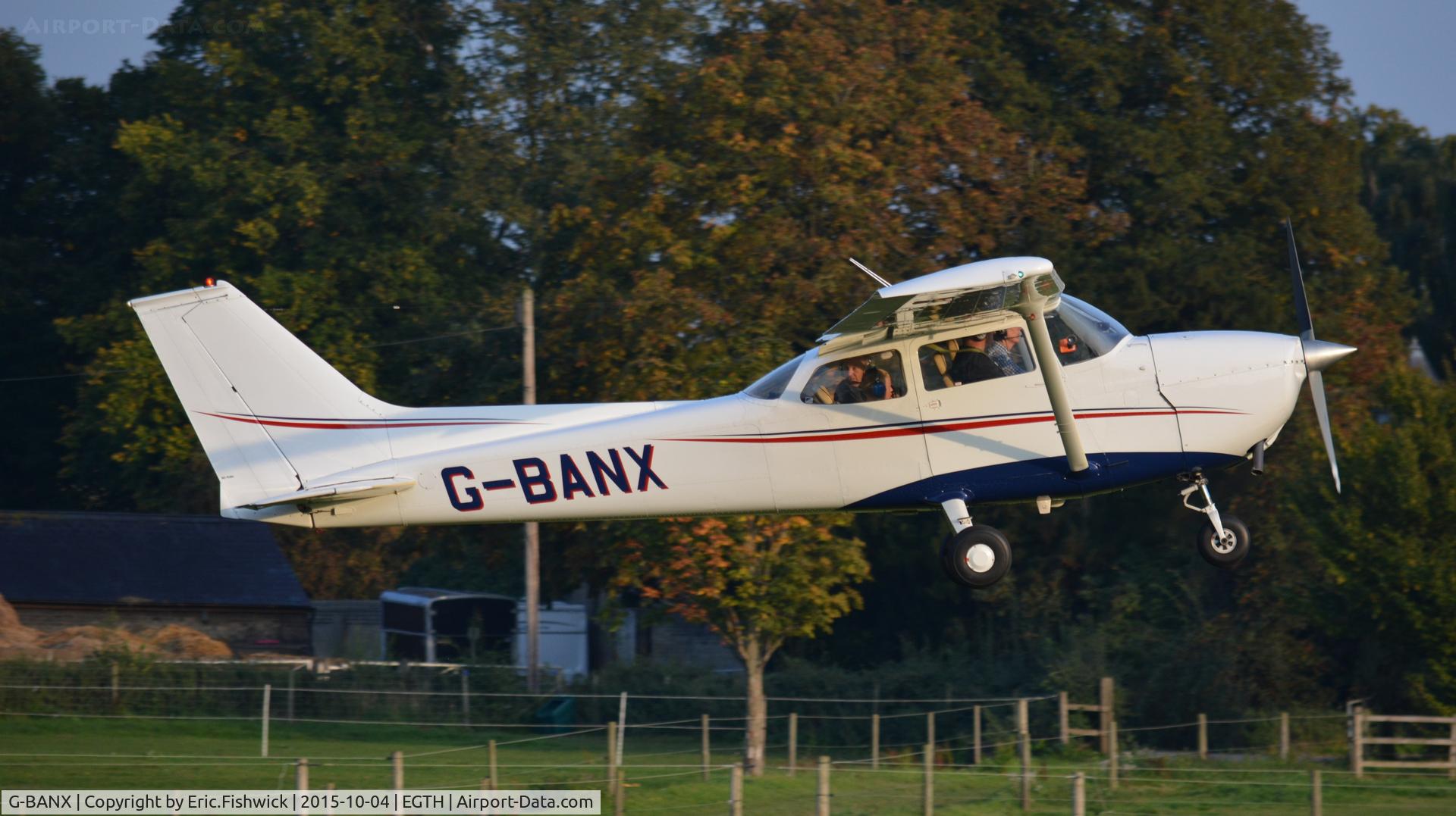 G-BANX, 1973 Reims F172M Skyhawk Skyhawk C/N 0941, 42. G-BANX departing The Shuttleworth 'Uncovered' Airshow (Finale,) Oct. 2015.