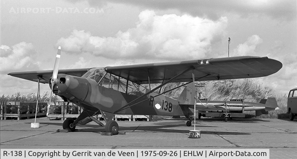 R-138, 1954 Piper L-21B Super Cub (PA-18-135) C/N 18-3828, the 54-2428 under typical Frisian skies at Leeuwarden flightline