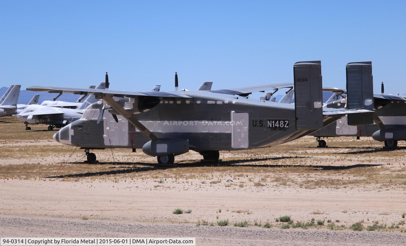 94-0314, 1986 Short C-23B+ Sherpa (SD3-60(200)) C/N SH3689, For those wondering why it is called a Short 360 instead of a 330, that's because it is a Short 360.  When the army received them second hand, they retrofitted the single tail S360 with a Short 330 stile twin tail.