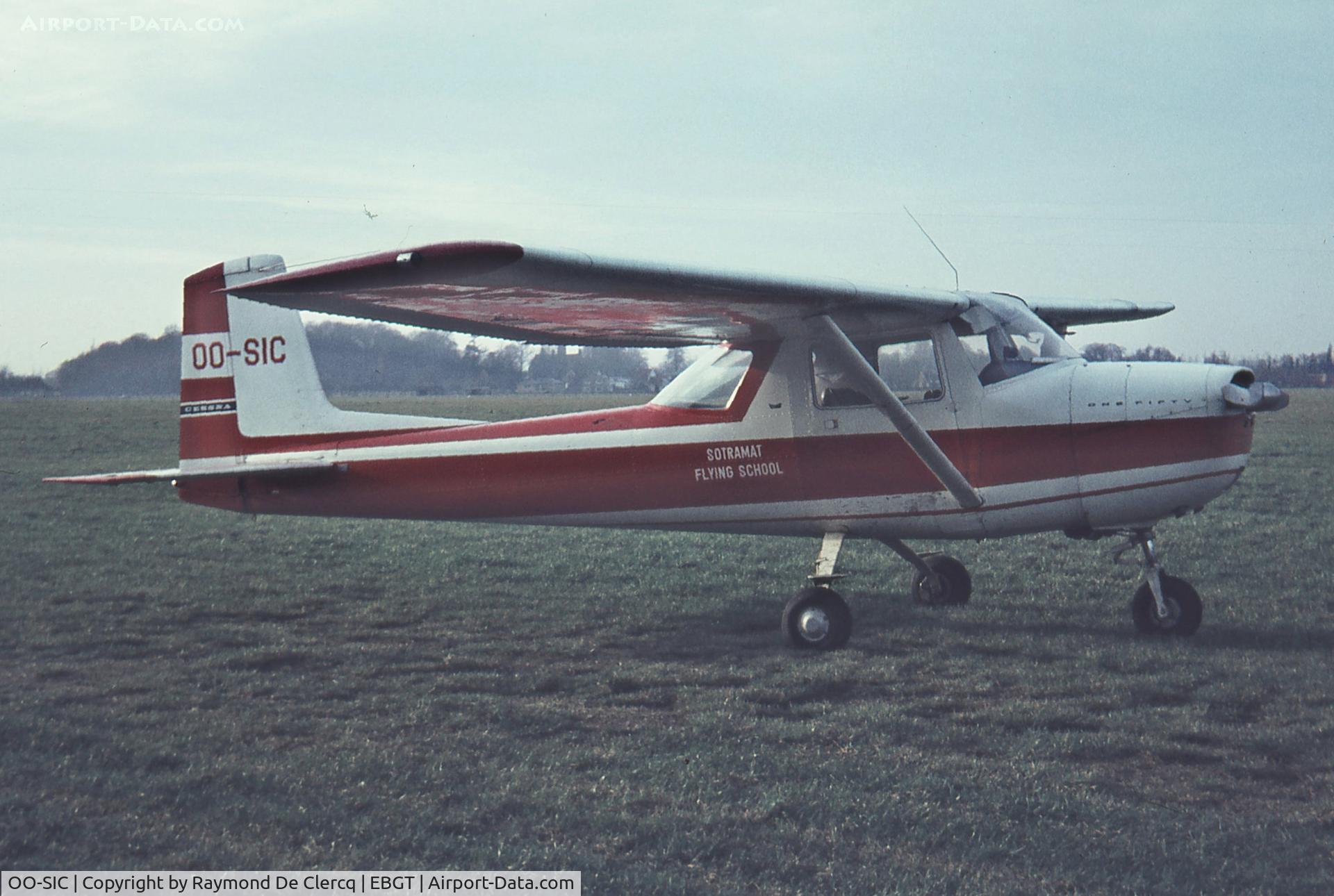 OO-SIC, 1965 Cessna 150E C/N 15061490, Airfield Ghent in 1968.