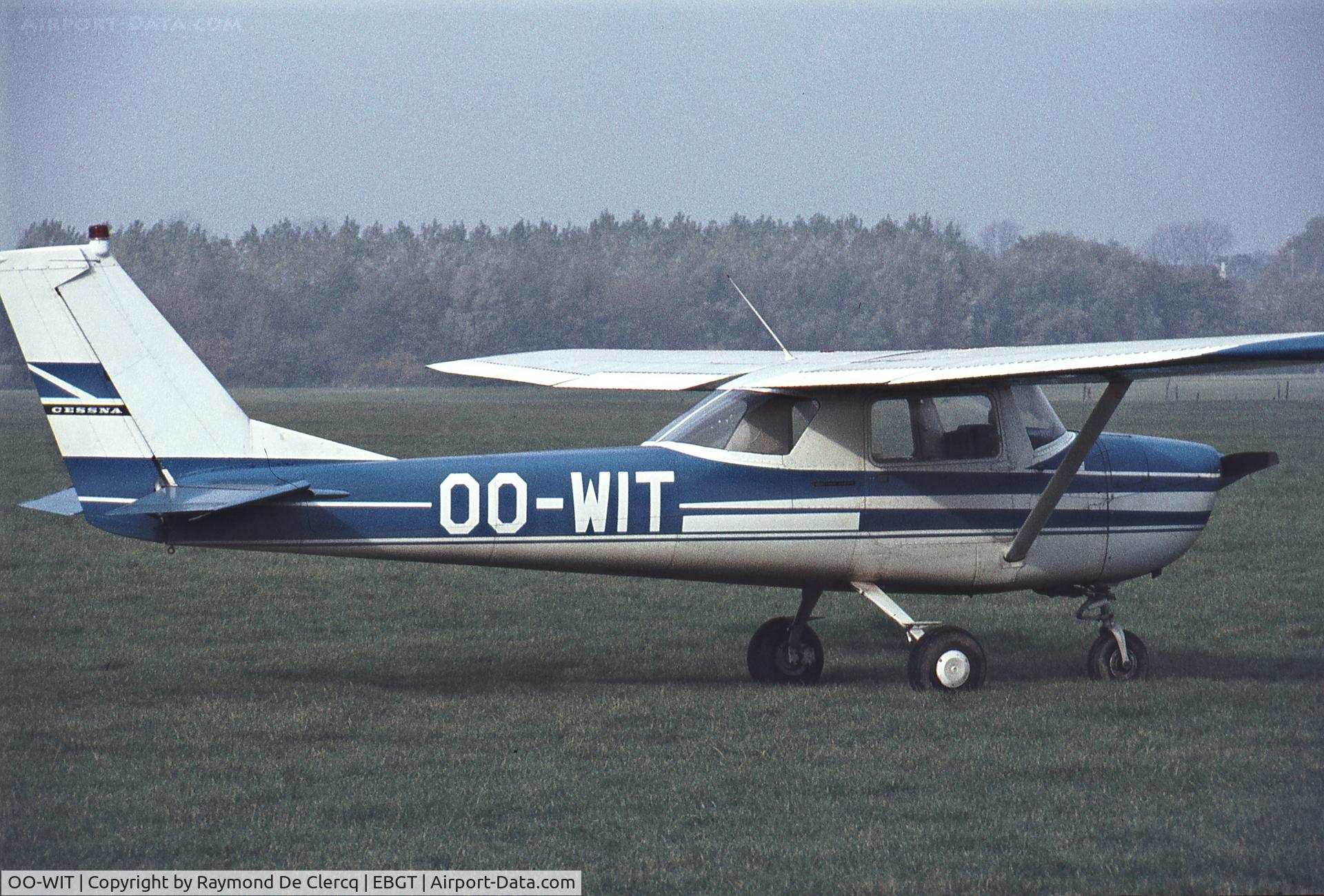 OO-WIT, Reims F150G C/N 0102, Airfield Ghent early 1970's. 