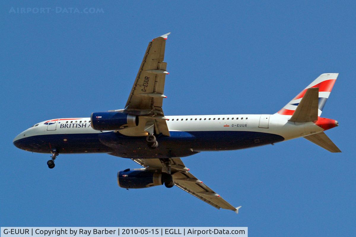 G-EUUR, 2003 Airbus A320-232 C/N 2040, Airbus A320-232 [2040] (British Airways) Home~G 15/05/2010. On approach 27R.