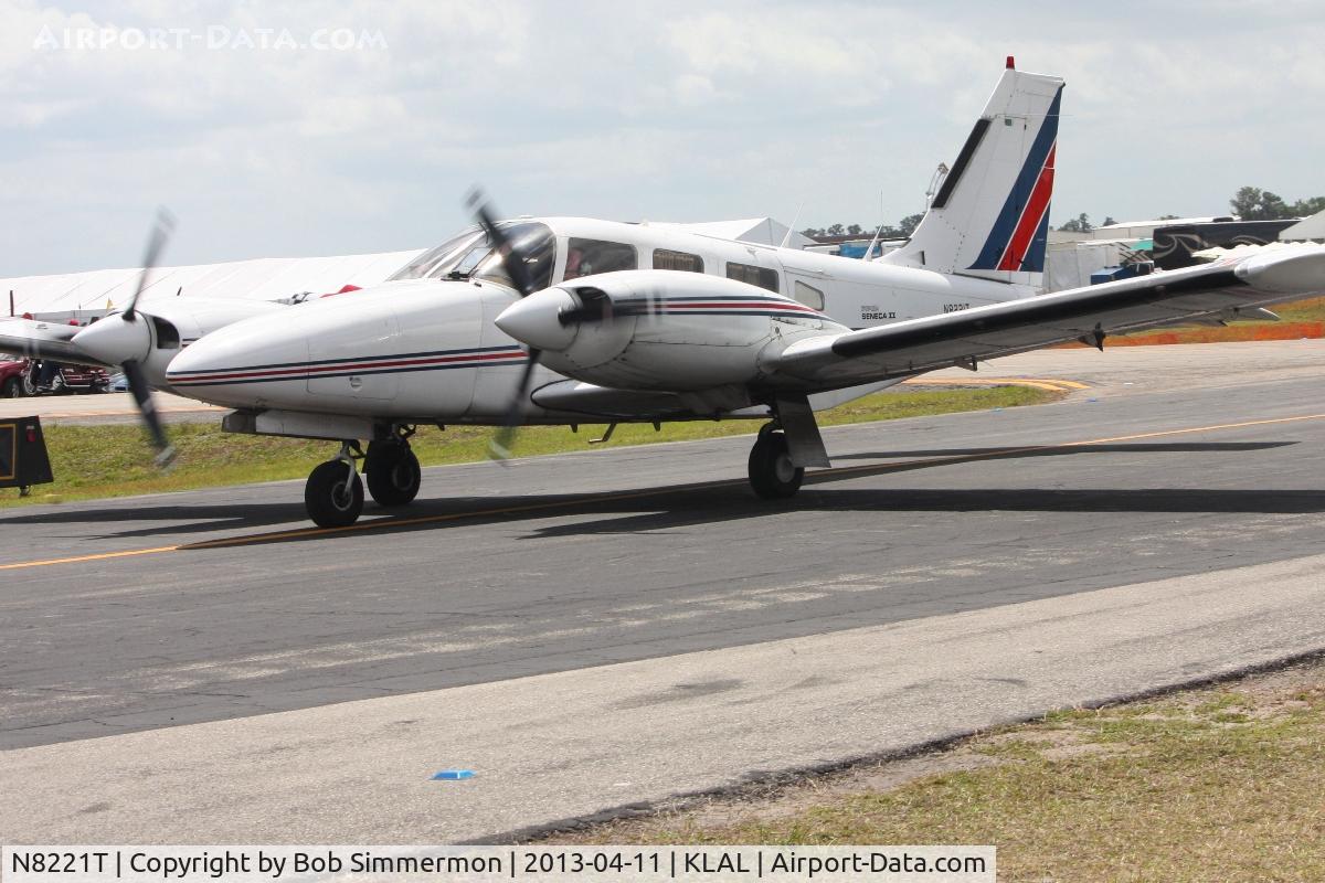 N8221T, 1980 Piper PA-34-200T Seneca II C/N 34-8070227, Departing Lakeland, FL - Sun N Fun 2013