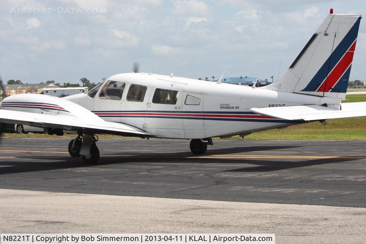 N8221T, 1980 Piper PA-34-200T Seneca II C/N 34-8070227, Departing Lakeland, FL - Sun N Fun 2013