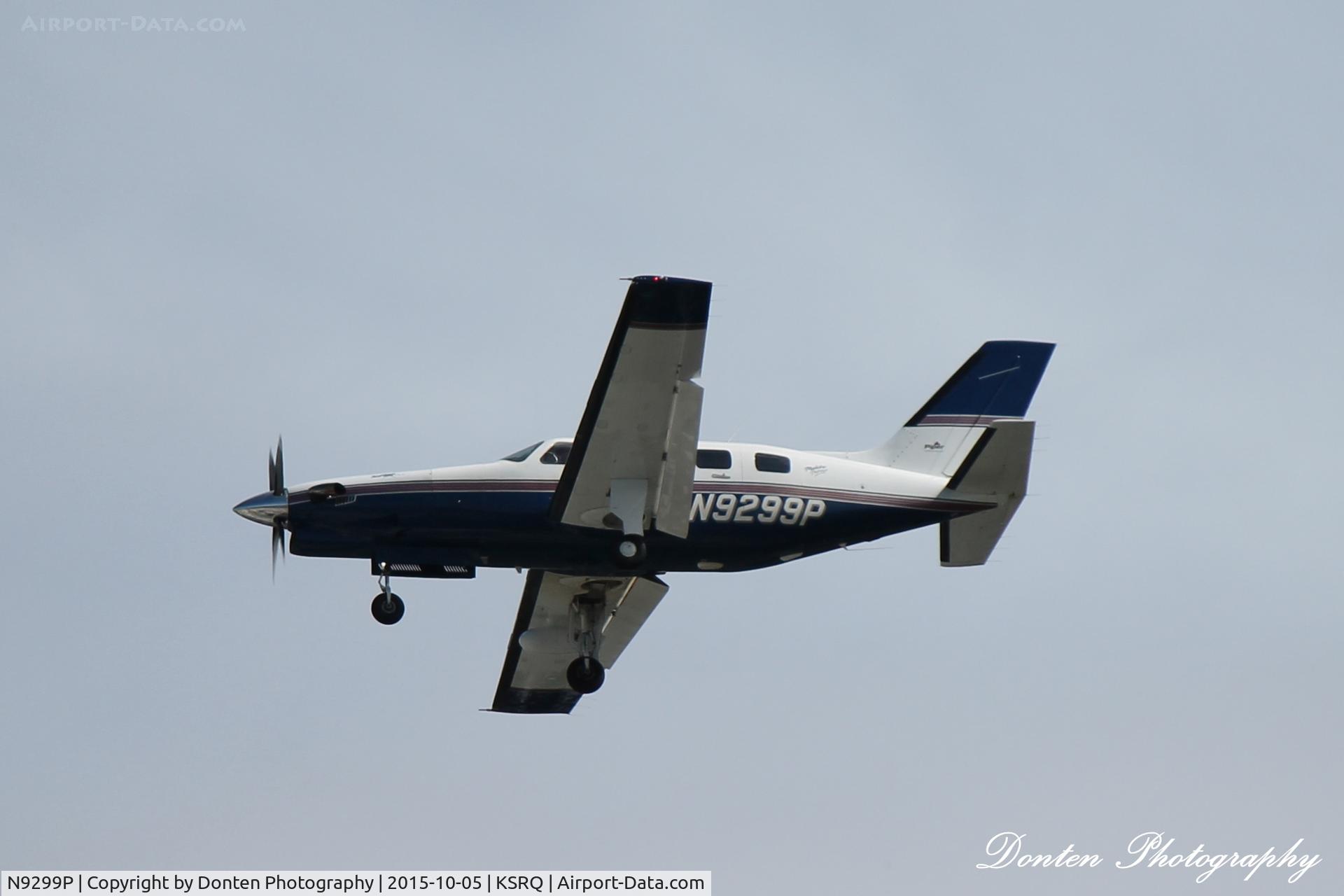 N9299P, 1997 Piper PA-46-350P Malibu Mirage C/N 4636123, Piper Malibu Meridian (N9299P) arrives at Sarasota-Bradenton International Airport following flight from Ashville Regional Airport