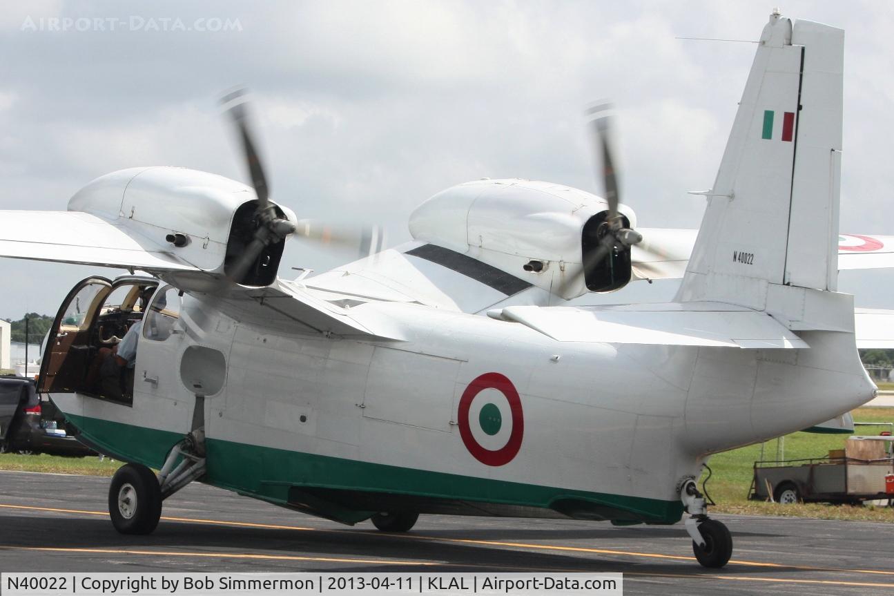 N40022, 1956 Piaggio P.136-L1 C/N 200, Departing Lakeland, FL during Sun N Fun 2013