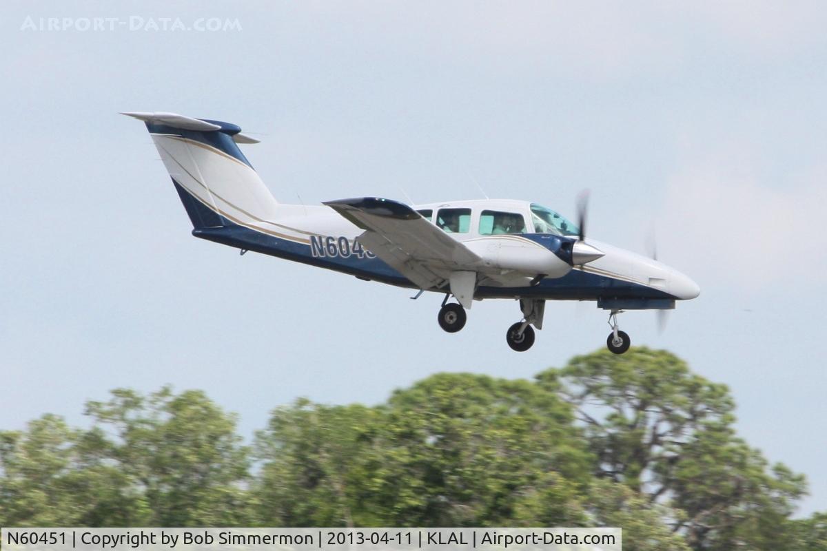 N60451, 1979 Beech 76 Duchess C/N ME-193, Arriving at Lakeland, FL during Sun N Fun 2013