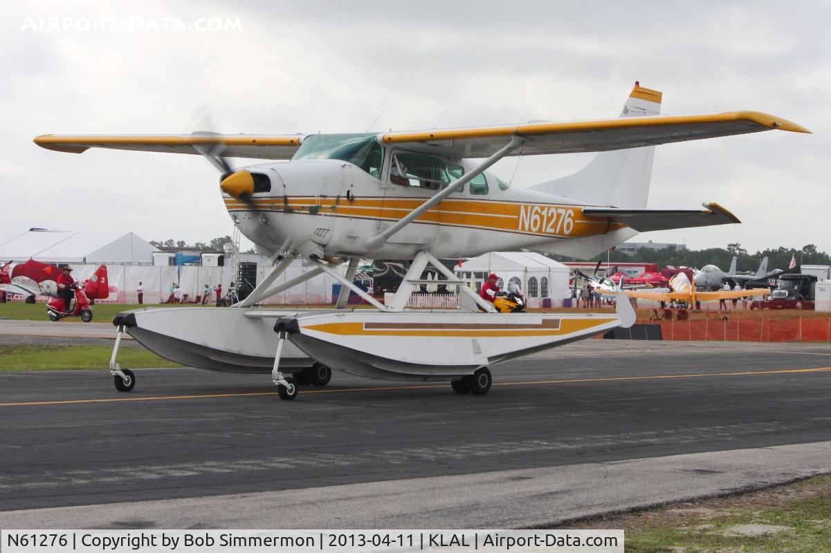 N61276, 1973 Cessna U206F Stationair C/N U20602069, Departing Lakeland, FL during Sun N Fun 2013
