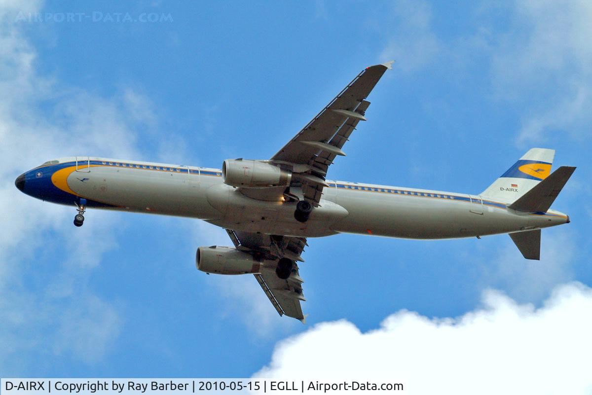 D-AIRX, 1998 Airbus A321-131 C/N 0887, Airbus A321-131 [0887] (Lufthansa) Home~G 15/05/2010. On approach 27R .
