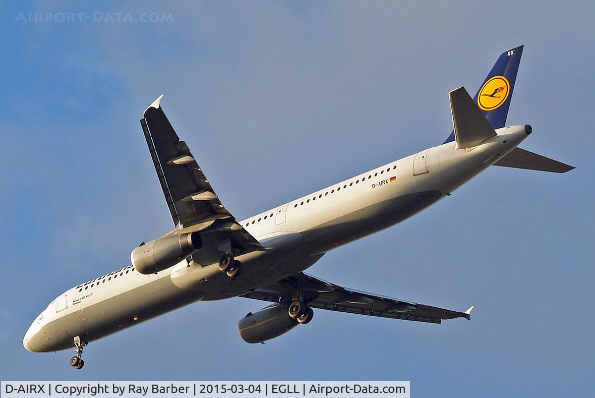 D-AIRX, 1998 Airbus A321-131 C/N 0887, Airbus A321-131 [0887] (Lufthansa) Home~G 04/03/2015. On approach 27R.