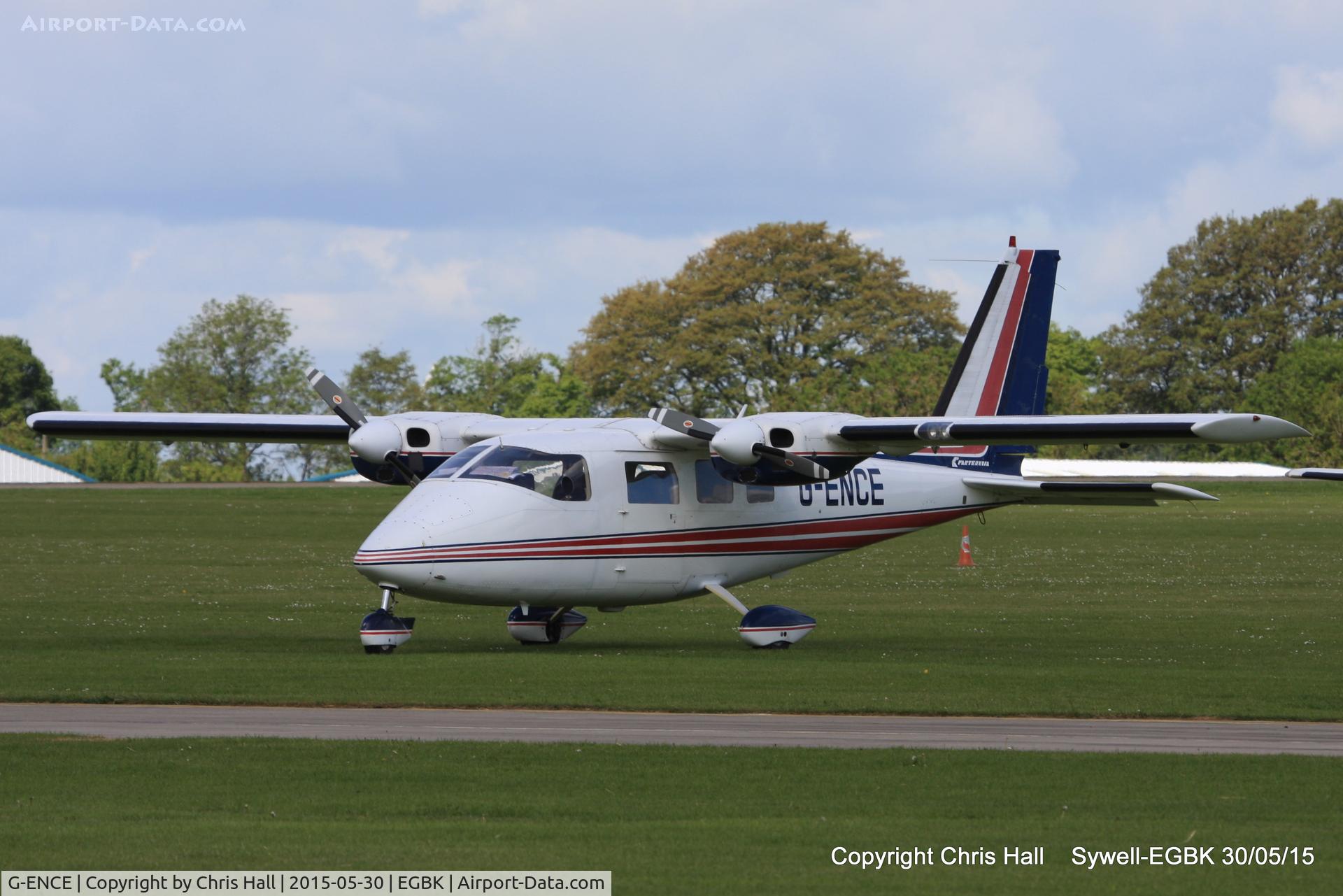 G-ENCE, 1978 Partenavia P-68B C/N 141, at Aeroexpo 2015