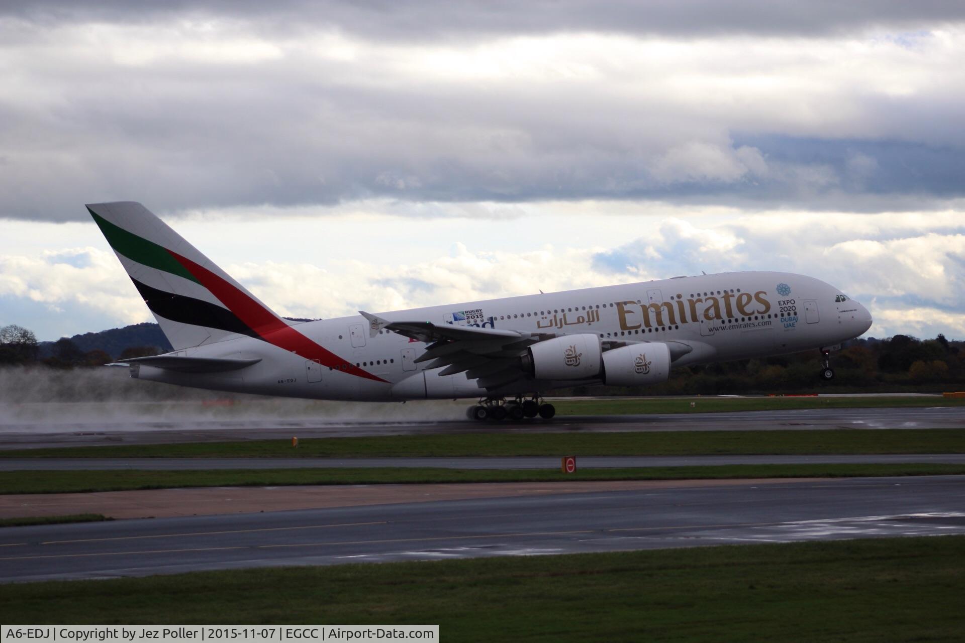 A6-EDJ, 2006 Airbus A380-861 C/N 009, rotation off runway 23r, bound for Dubai,
