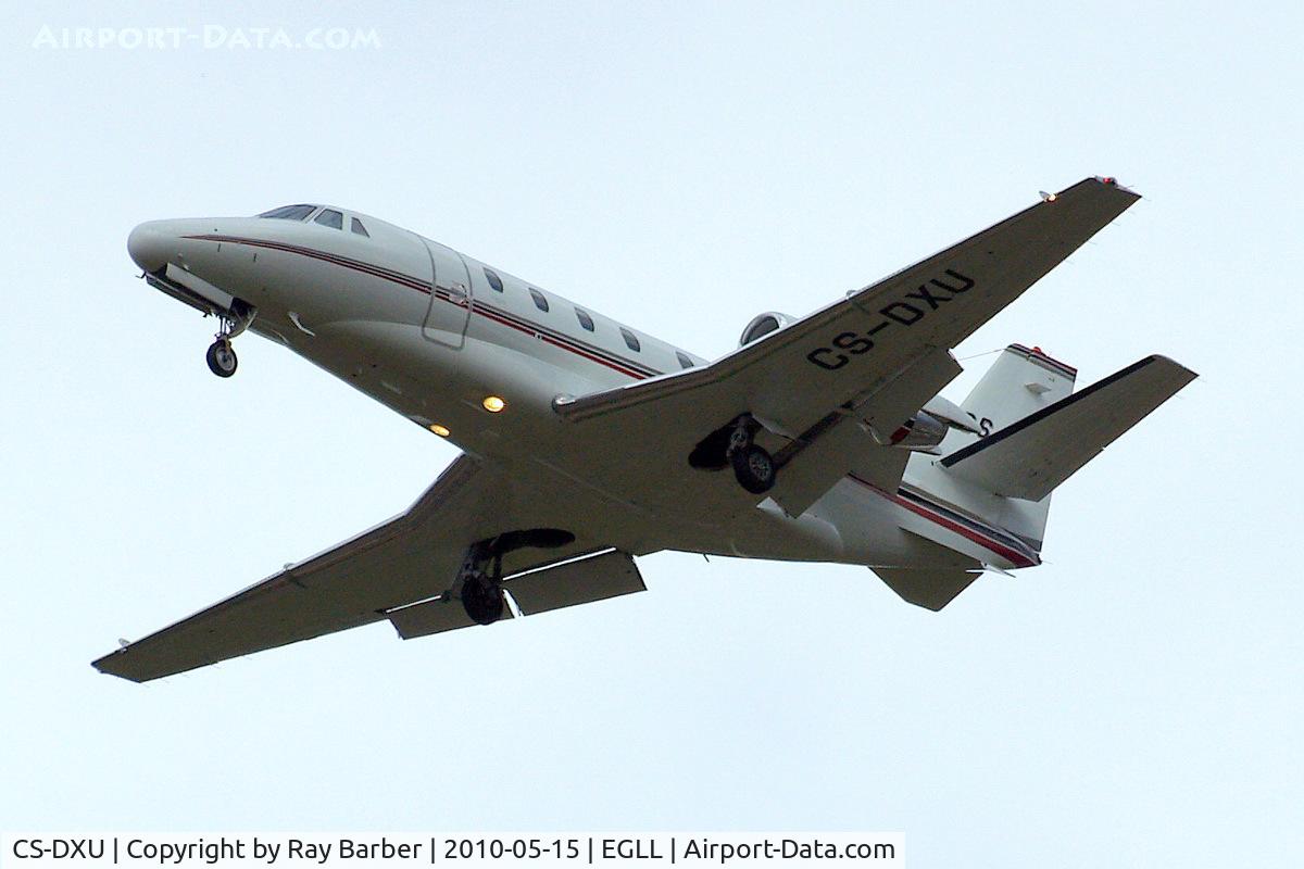 CS-DXU, 2008 Cessna 560 Citation Excel C/N 560-5775, Cessna Citation Excel S [560-5775] (NetJets Europe) Home~G 15/05/2010. On approach 27R.