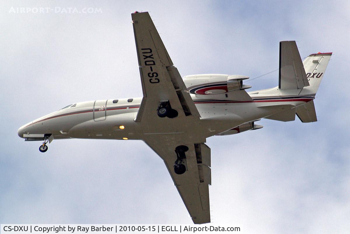 CS-DXU, 2008 Cessna 560 Citation Excel C/N 560-5775, Cessna Citation Excel S [560-5775] (NetJets Europe) Home~G 15/05/2010. On approach 27R.