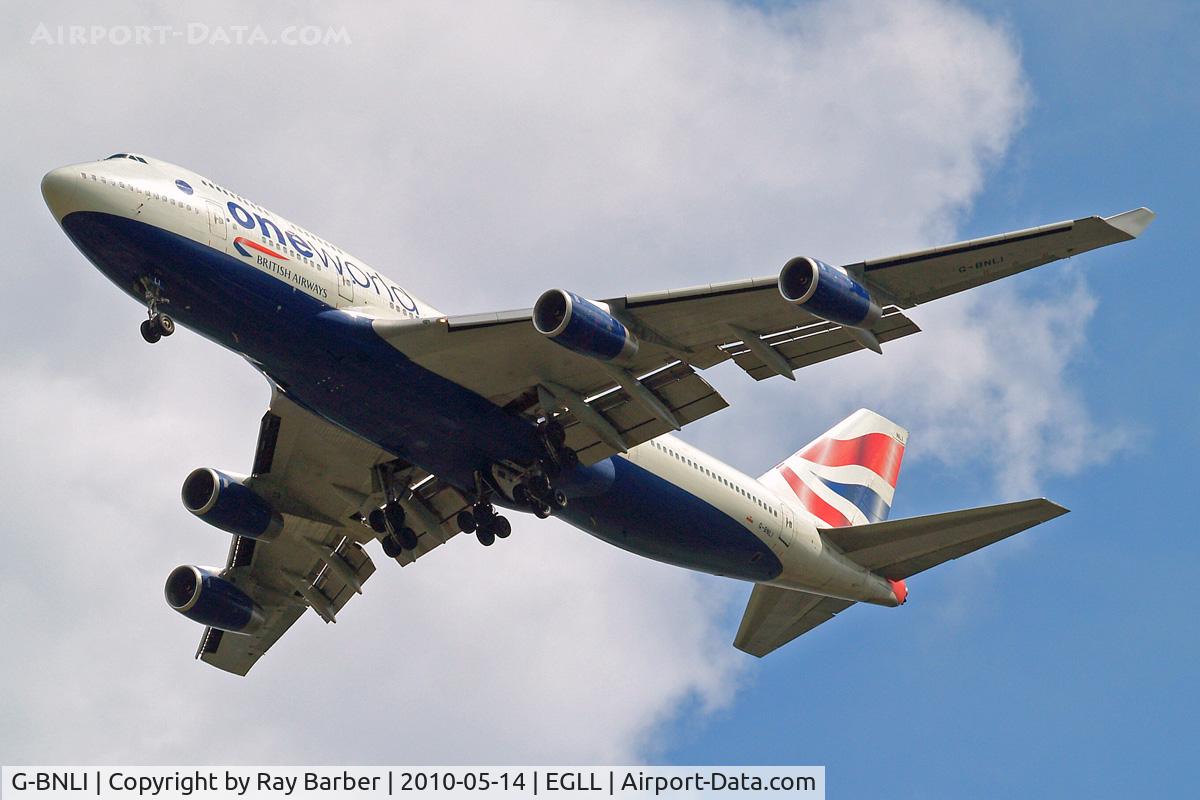 G-BNLI, 1990 Boeing 747-436 C/N 24051, Boeing 747-436 [24051] (British Airways) Home~G 14/05/2010. On approach 27R.