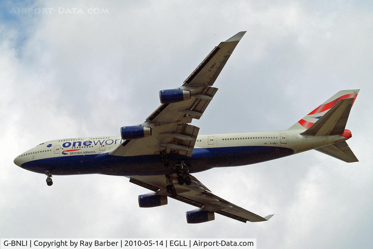 G-BNLI, 1990 Boeing 747-436 C/N 24051, Boeing 747-436 [24051] (British Airways) Home~G 14/05/2010. On approach 27R.