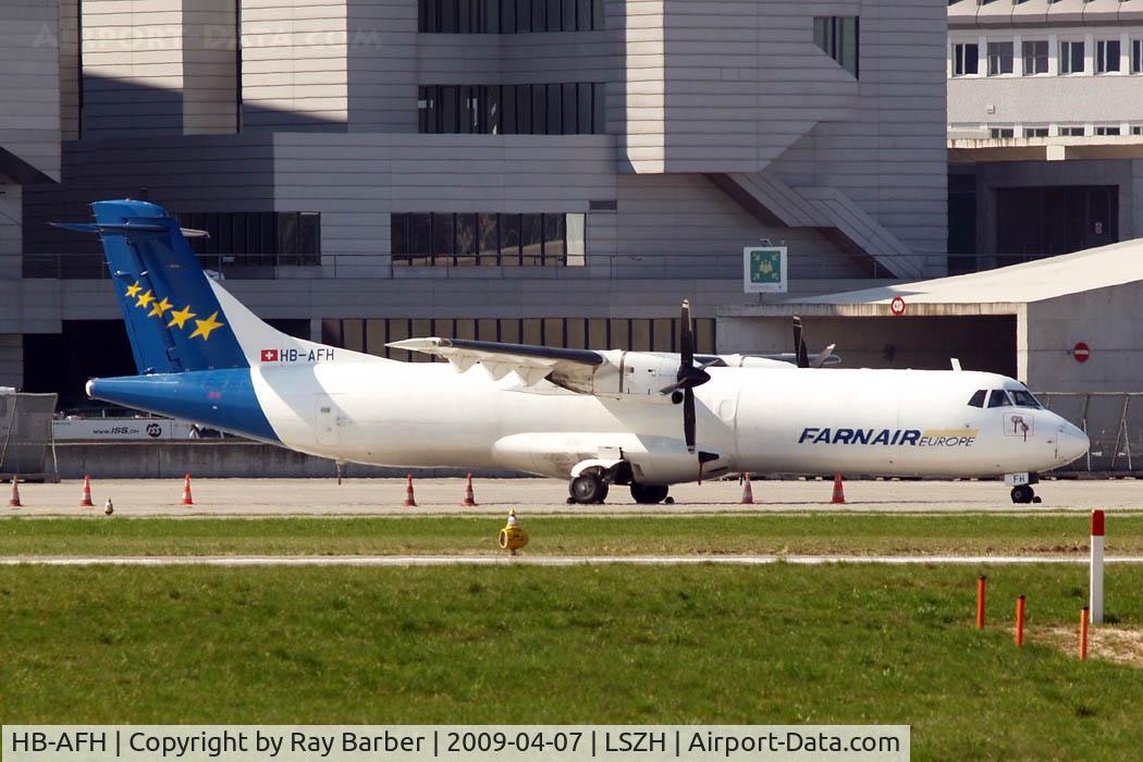 HB-AFH, 1992 ATR 72-202 C/N 313, HB-AFH   Aerospatiale ATR-72-202 [313] (Farnair Europe) Zurich~HB 07/04/2009