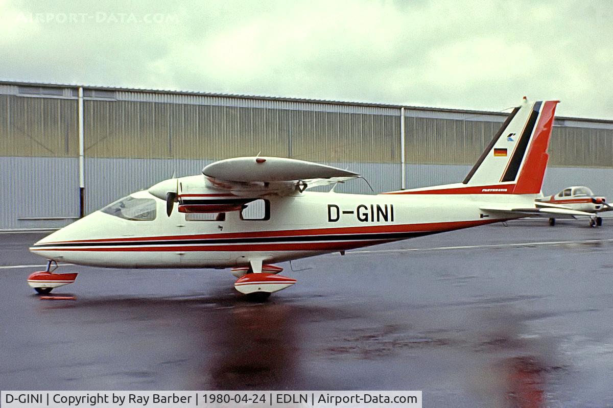 D-GINI, Partenavia P-68B C/N 55, Partenavia P.68B Victor [55] Monchengladbach~D 24/04/1980. From a slide.