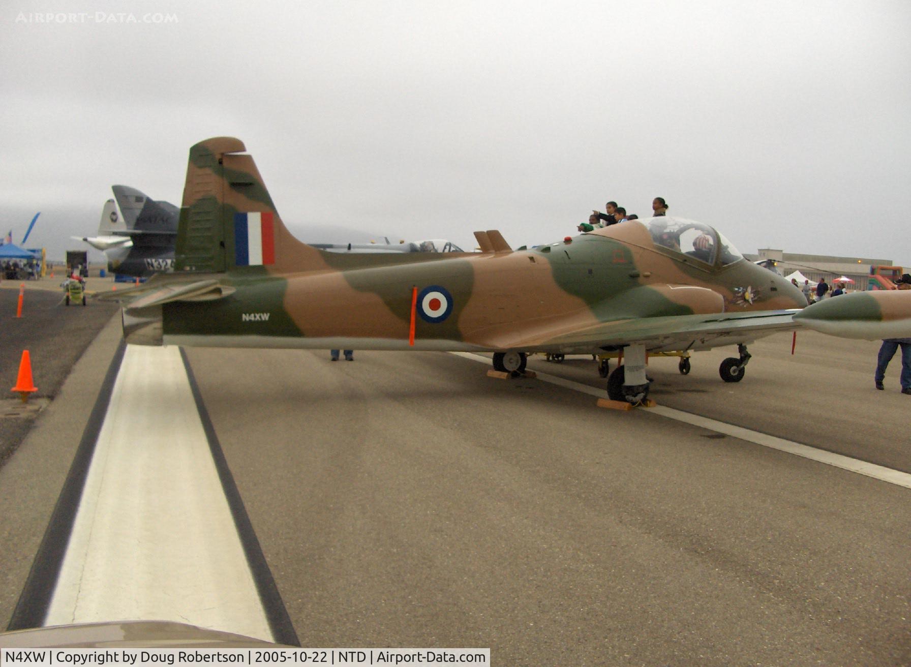 N4XW, 1971 BAC 84 Jet Provost T.5A C/N EEP/JP/1057, 1971 British Aircraft Corp LTD. JET PROVOST MkT5A Turbojet. Derivative is externally similar BAC 167 STRIKEMASTER basic trainer & light attack & COIN aircraft