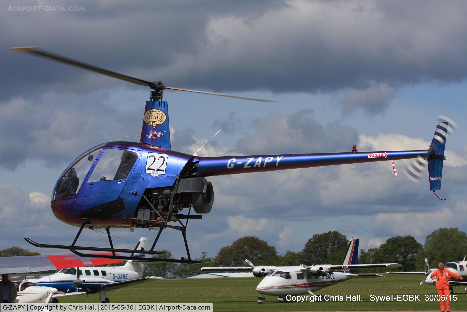 G-ZAPY, 1988 Robinson R22 Beta C/N 0788, at Aeroexpo 2015