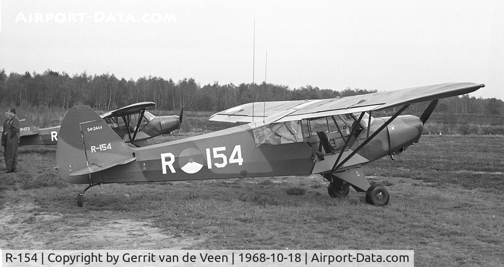 R-154, 1954 Piper L-21B Super Cub (PA-18-135) C/N 18-3844, Seen at Ermelo LAS having a lunch stop together with R-173