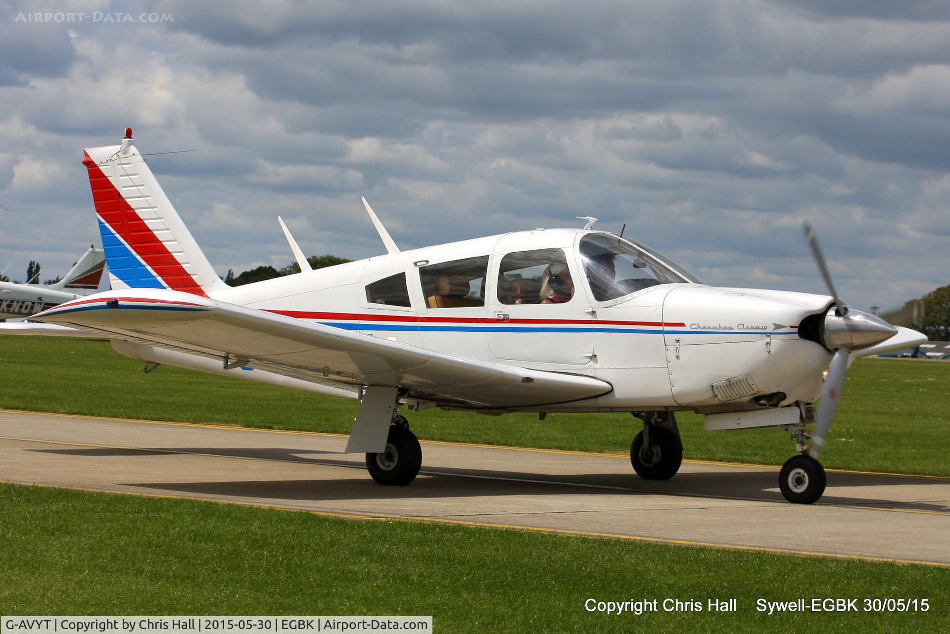 G-AVYT, 1968 Piper PA-28R-180 Cherokee Arrow C/N 28R-30472, at Aeroexpo 2015