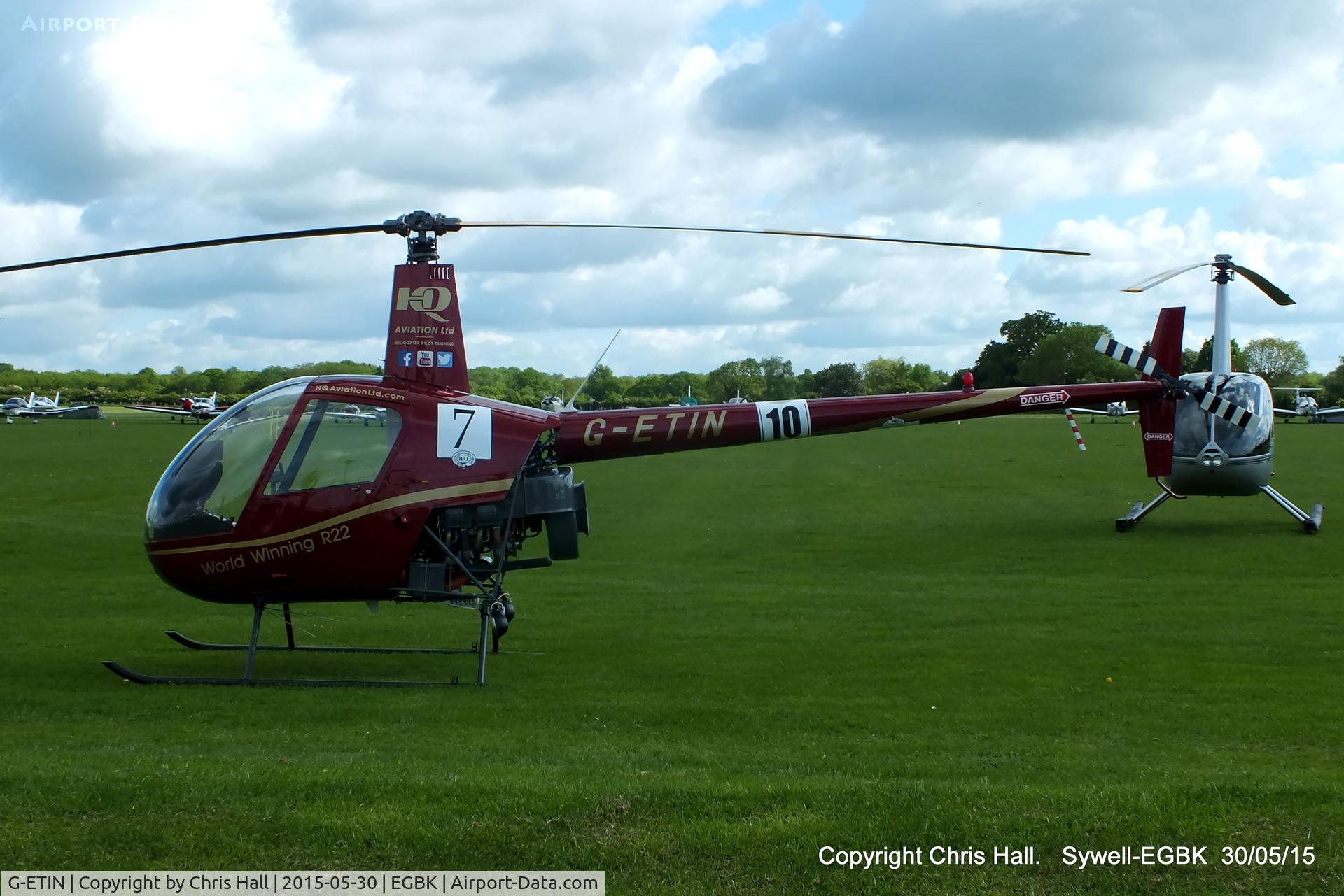 G-ETIN, 1988 Robinson R22 Beta C/N 0853, at Aeroexpo 2015