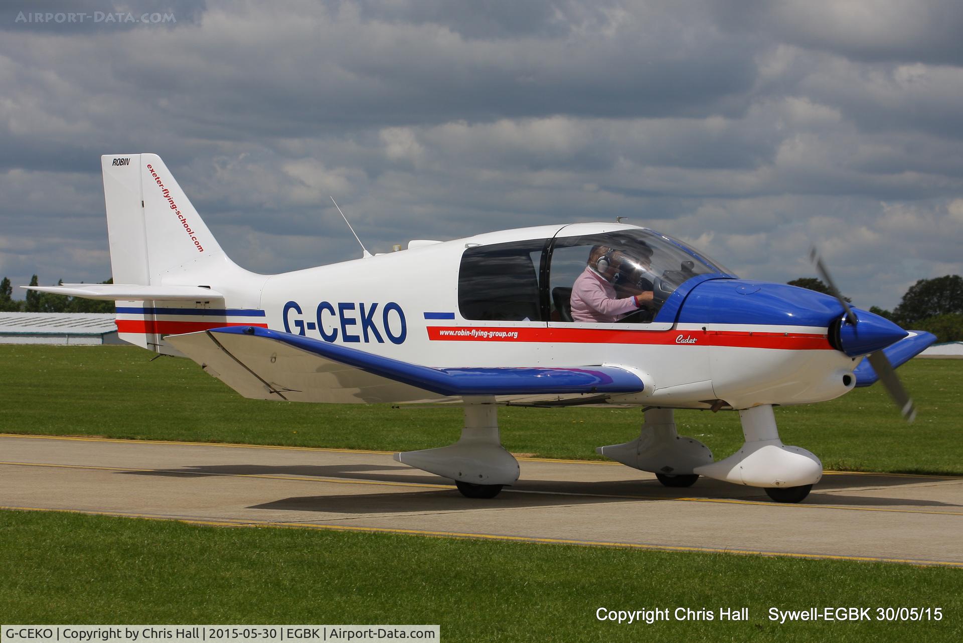 G-CEKO, 1989 Robin DR-400-100 Cadet C/N 1932, at Aeroexpo 2015