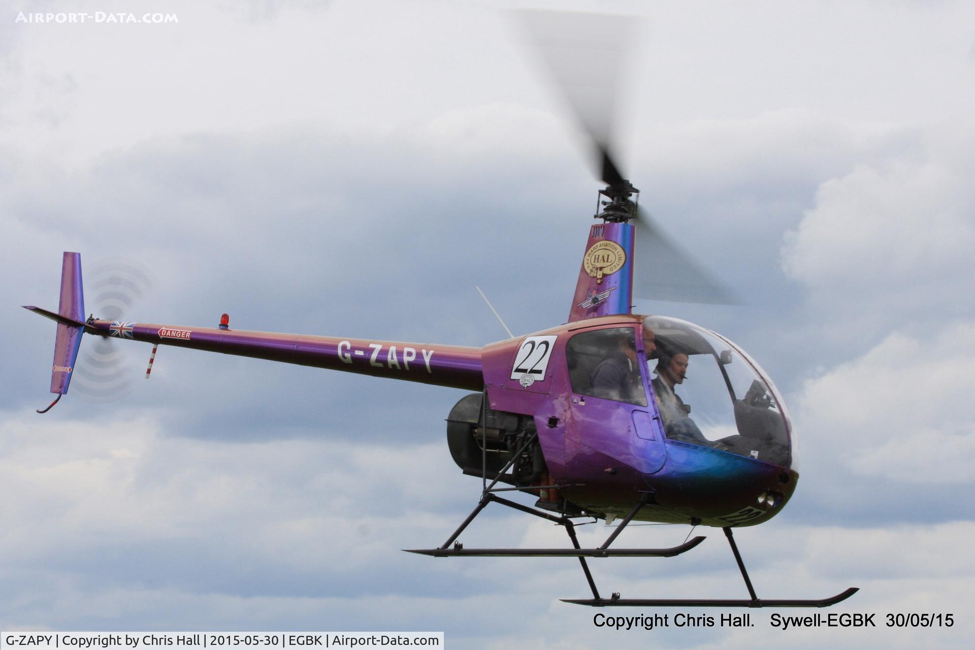 G-ZAPY, 1988 Robinson R22 Beta C/N 0788, at Aeroexpo 2015