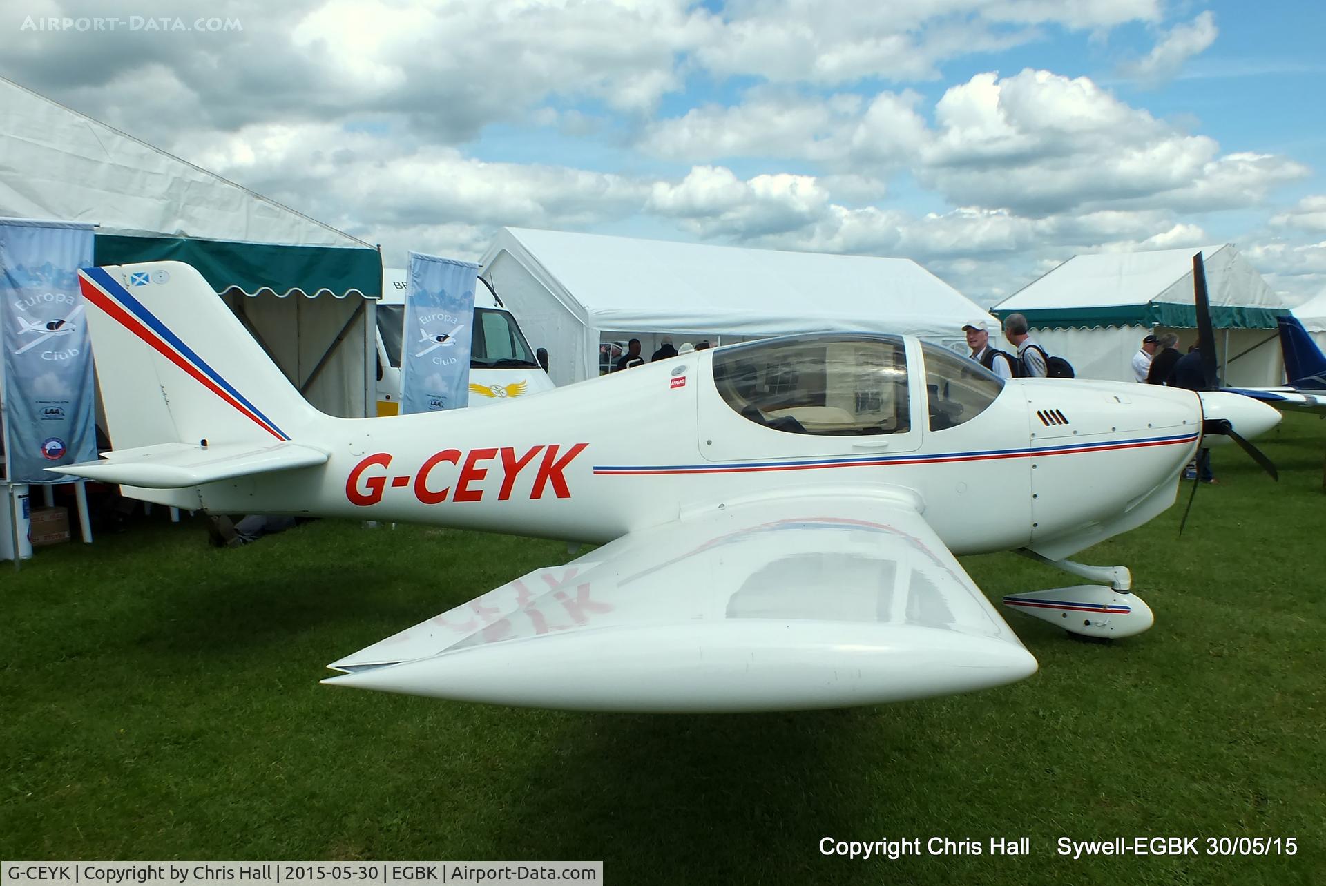 G-CEYK, 2008 Europa XS Tri-Gear C/N PFA 247-14476, at Aeroexpo 2015