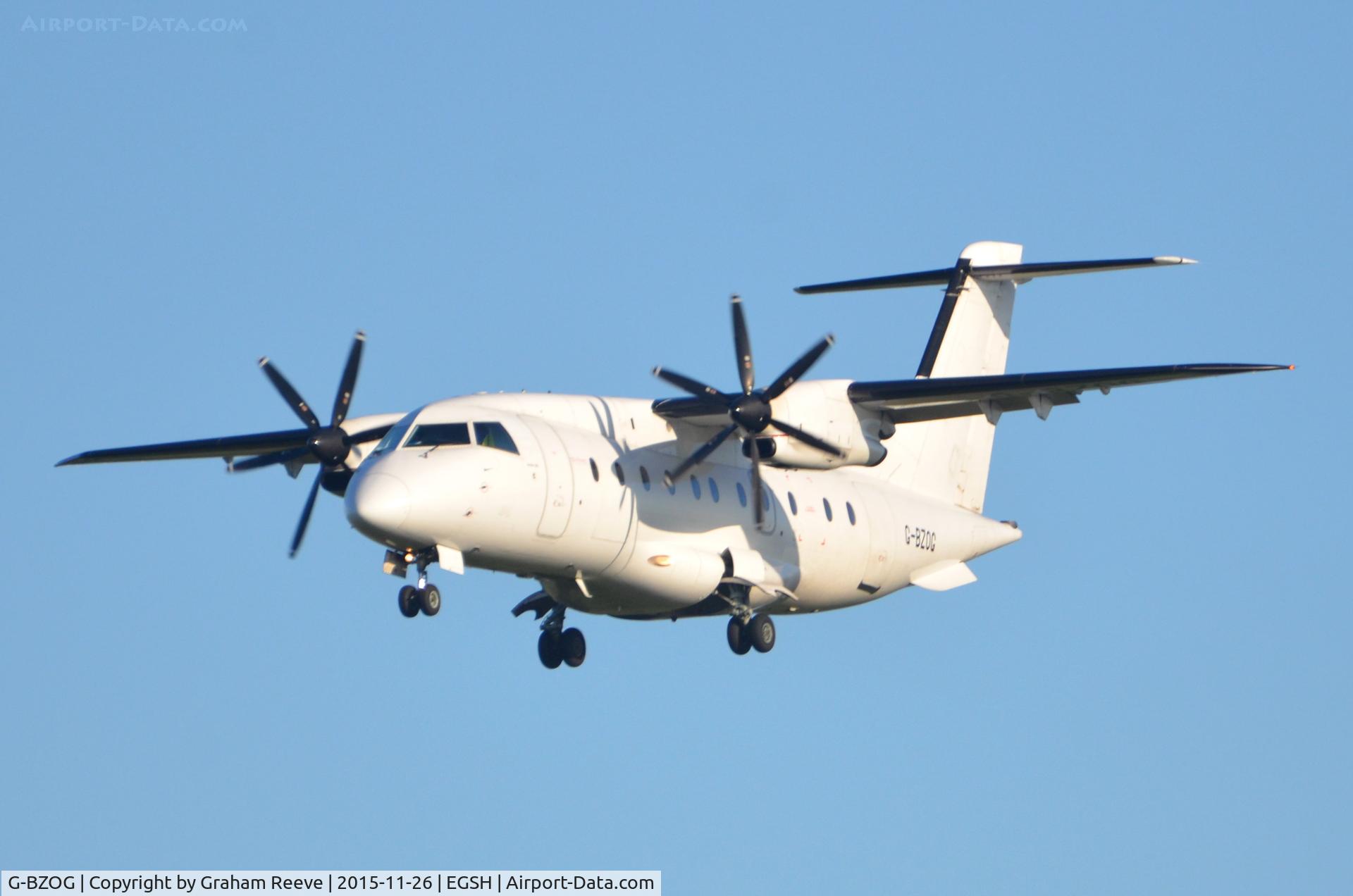 G-BZOG, 1998 Dornier 328-100 C/N 3088, On approach to Norwich.