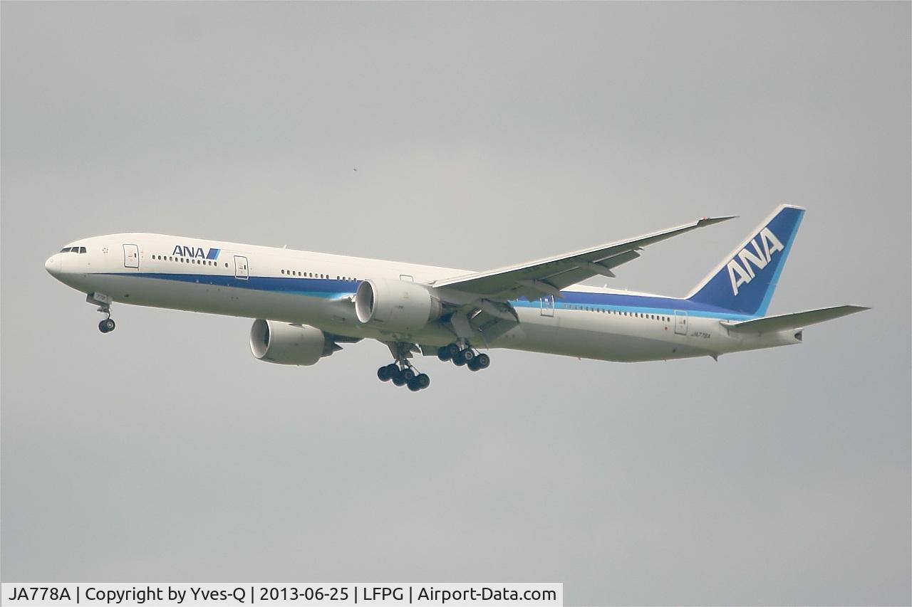 JA778A, 2007 Boeing 777-381/ER C/N 32651, Boeing 777-381ER, Short approach rwy 27R, Roissy Charles De Gaulle airport (LFPG-CDG)