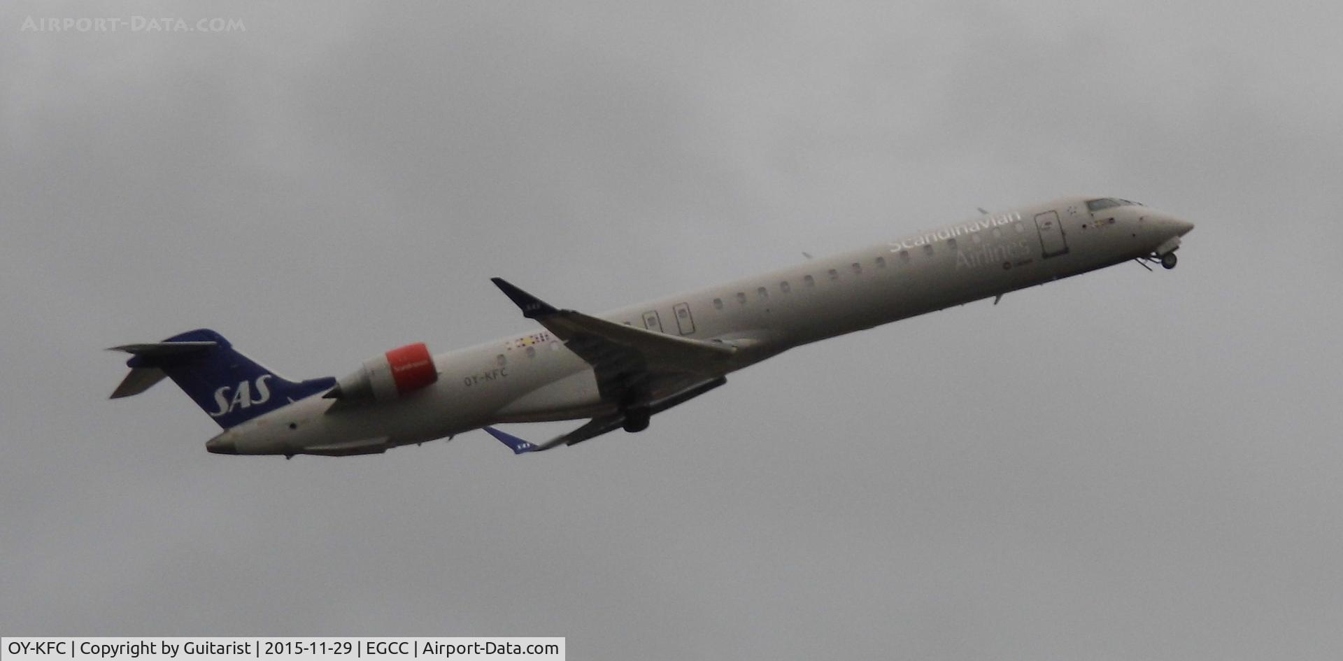 OY-KFC, 2009 Bombardier CRJ-900 (CL-600-2D24) C/N 15218, At Manchester