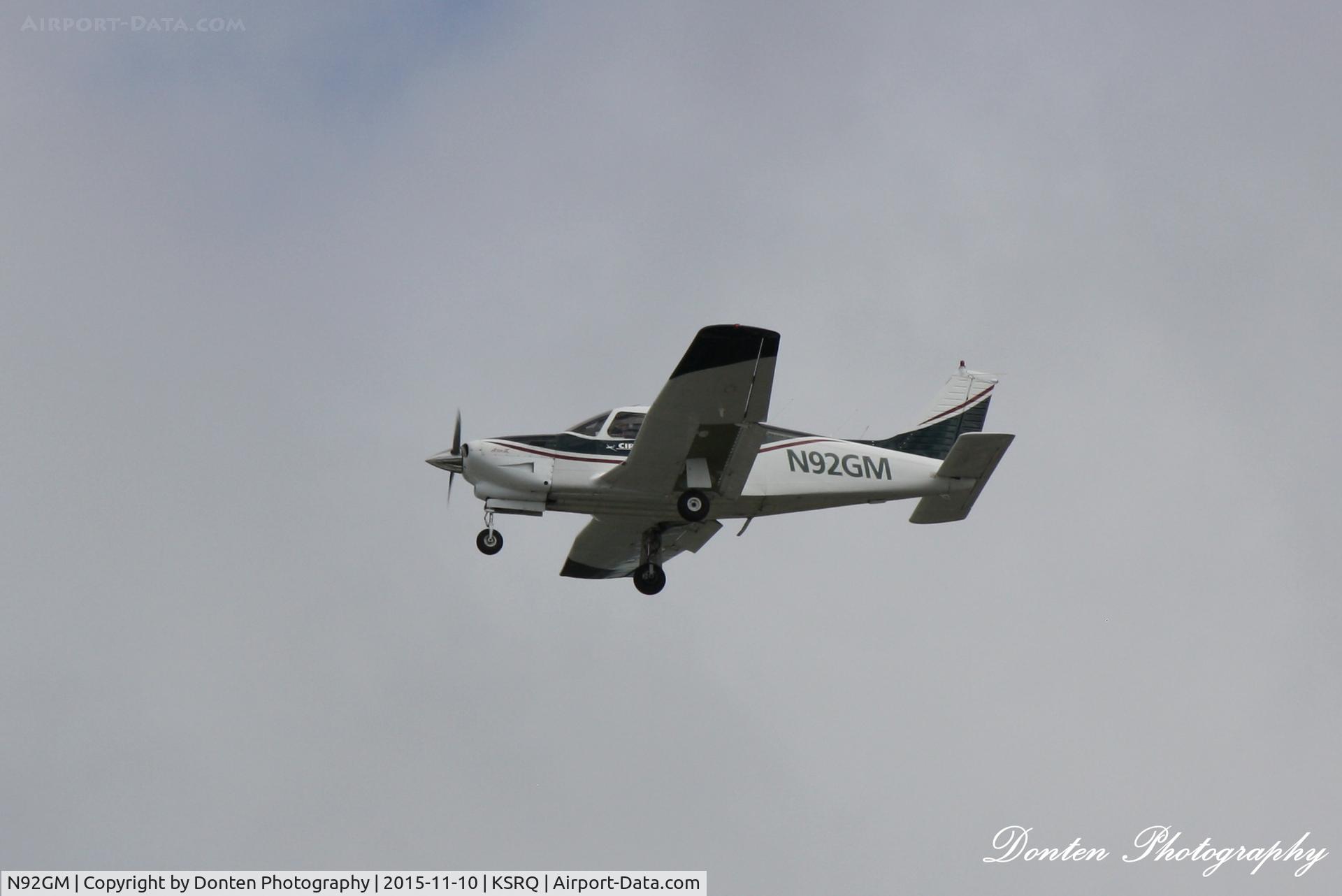 N92GM, 1978 Piper PA-28R-201T Cherokee Arrow III C/N 28R-7803263, Piper Cherokee (N92GM) arrives at Sarasota-Bradenton International Airport