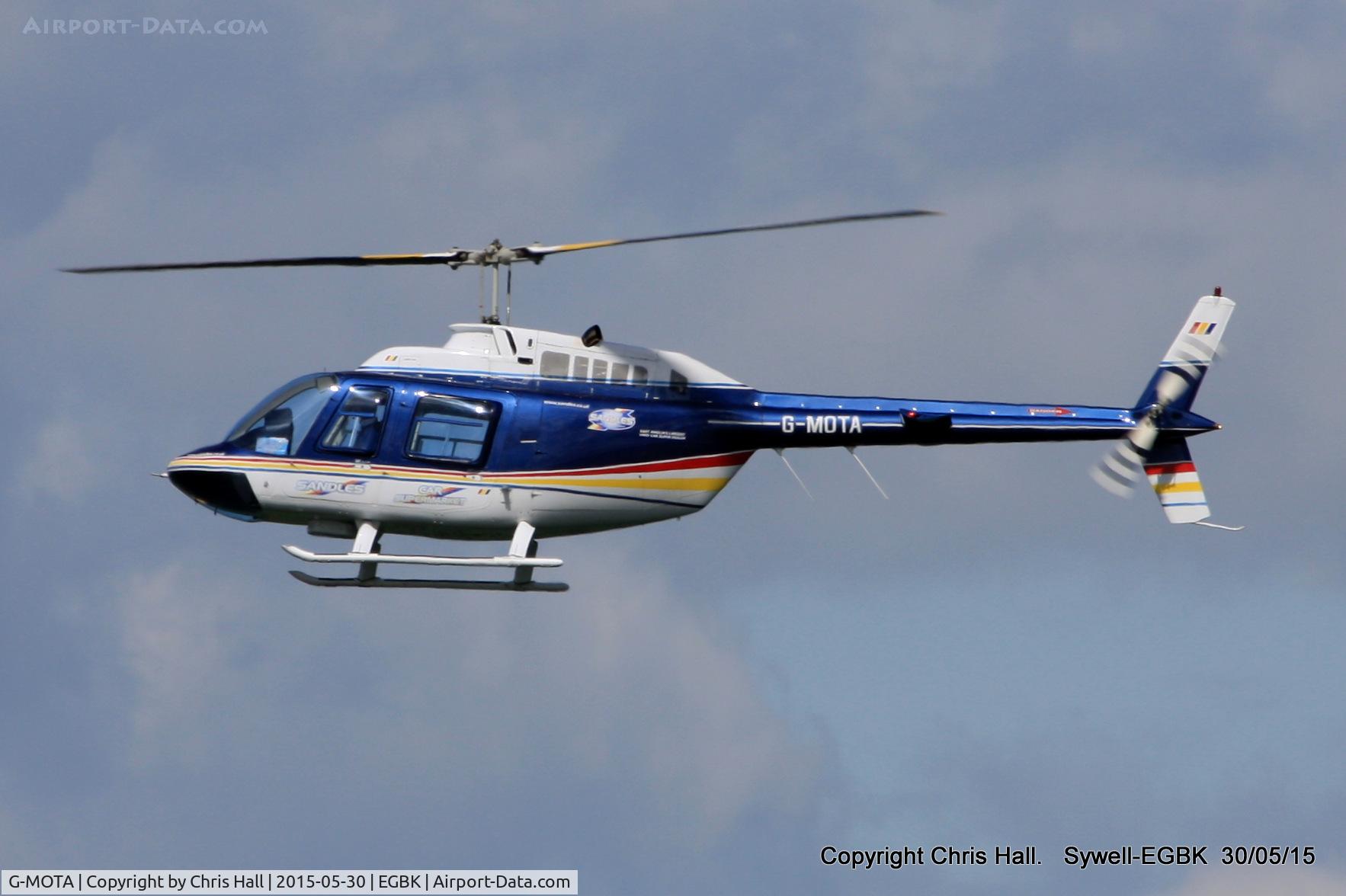 G-MOTA, 1998 Bell 206B JetRanger III C/N 4494, at Aeroexpo 2015