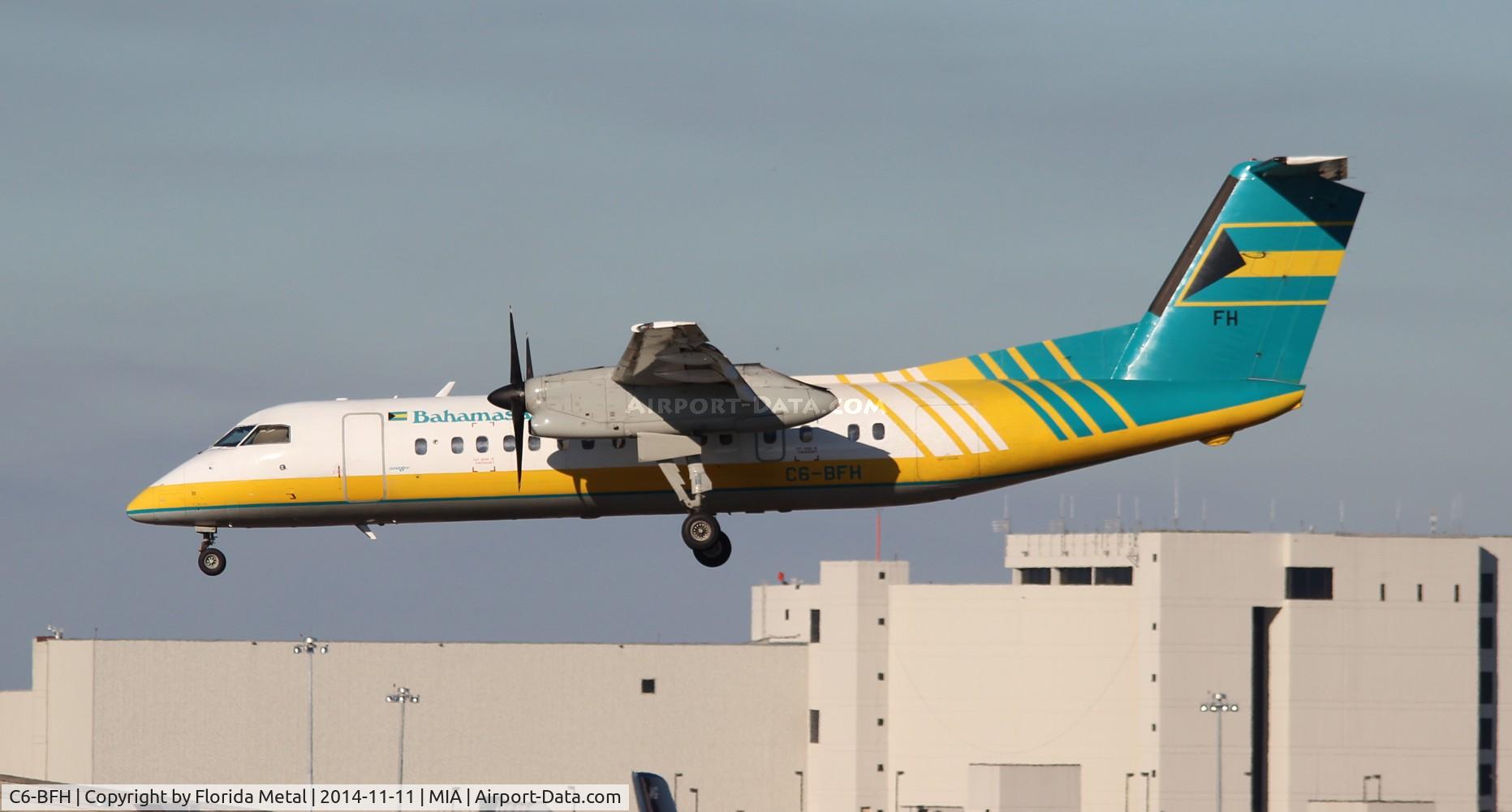 C6-BFH, 1991 De Havilland Canada DHC-8-300 Dash 8 C/N 291, Bahamas Air