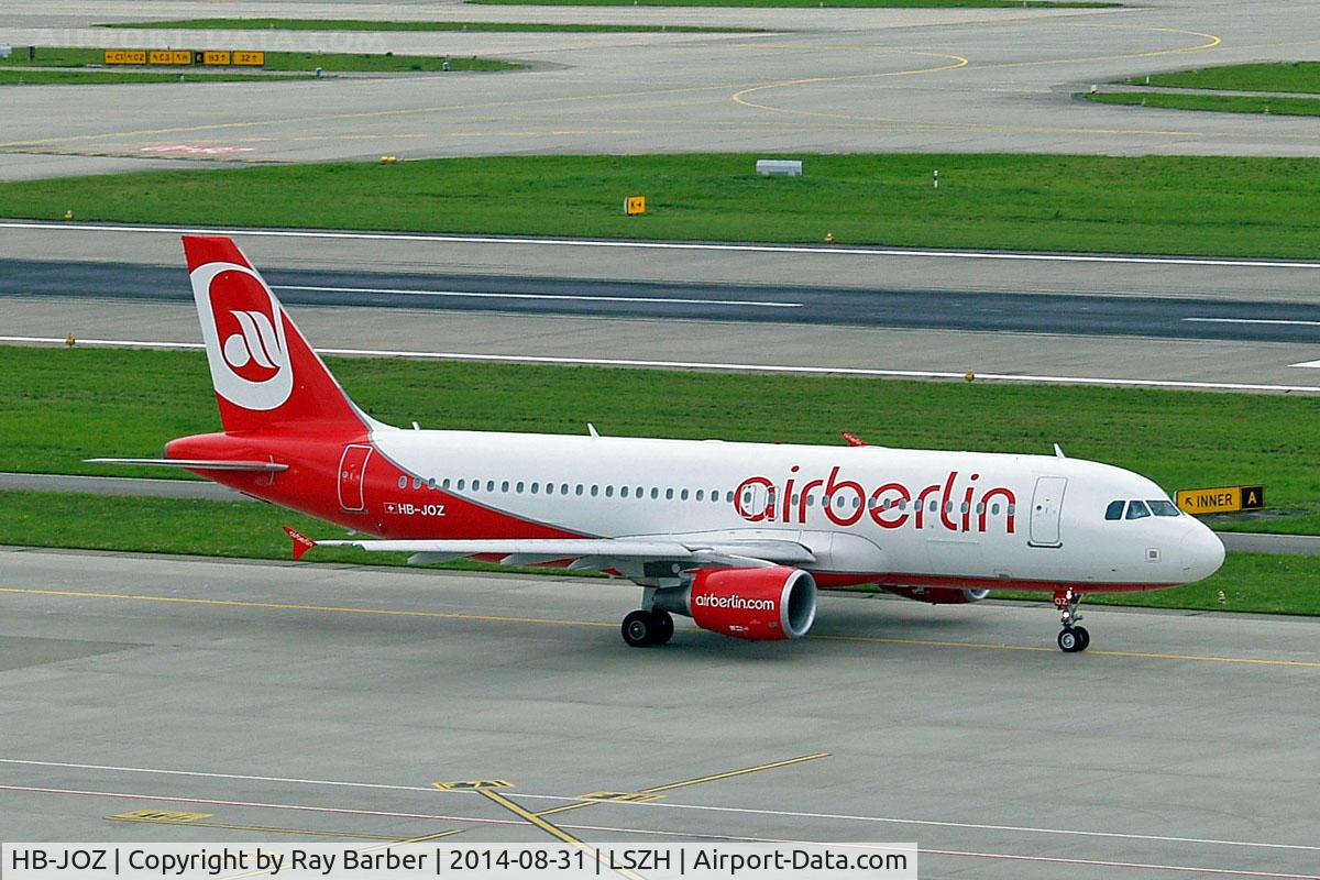 HB-JOZ, 2011 Airbus A320-214 C/N 4631, Airbus A320-214 [4631] (Air Berlin/Belair) Zurich~HB 31/08/2014