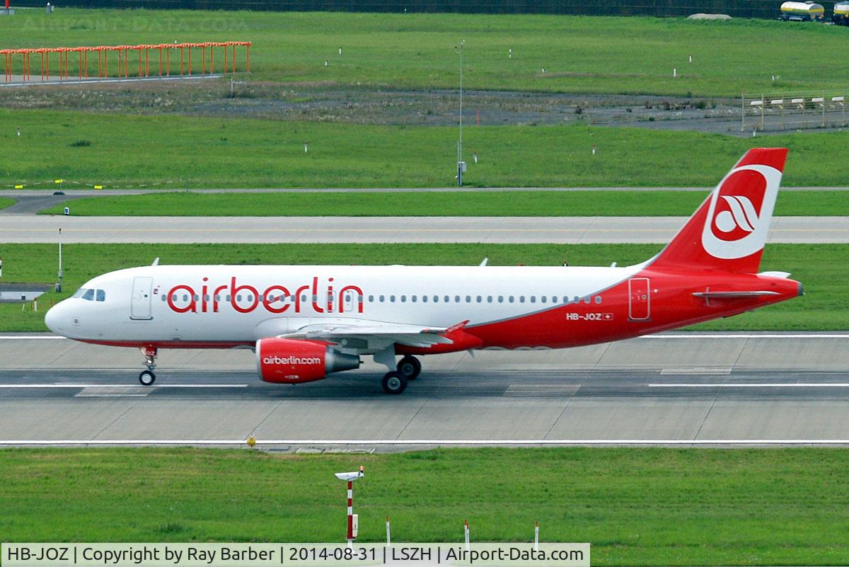 HB-JOZ, 2011 Airbus A320-214 C/N 4631, Airbus A320-214 [4631] (Air Berlin/Belair) Zurich~HB 31/08/2014
