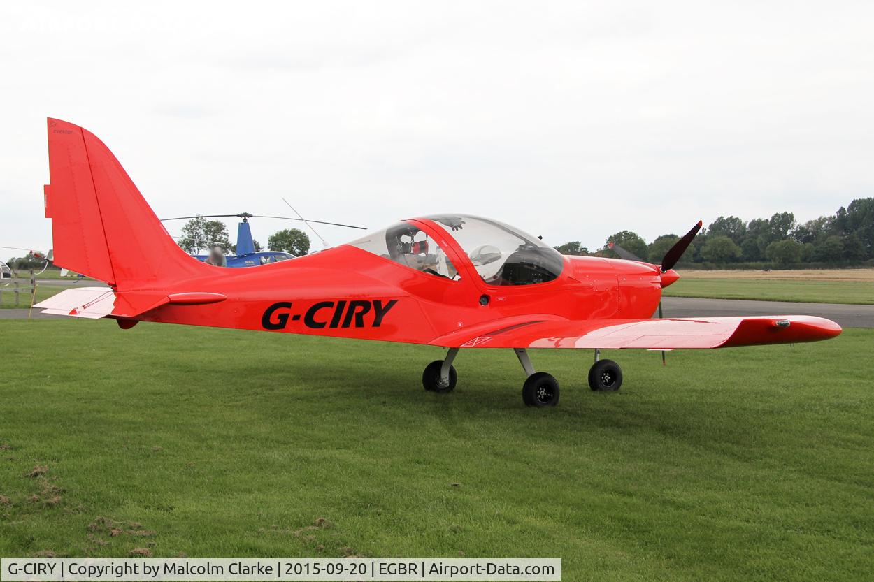 G-CIRY, 2015 Evektor EV-97 Eurostar SL C/N 2015-4222, Evektor Aerotechnik EV-97 Eurostar SL at The Real Aeroplane Company's Helicopter Fly-In, Breighton Airfield, September 20th 2015.