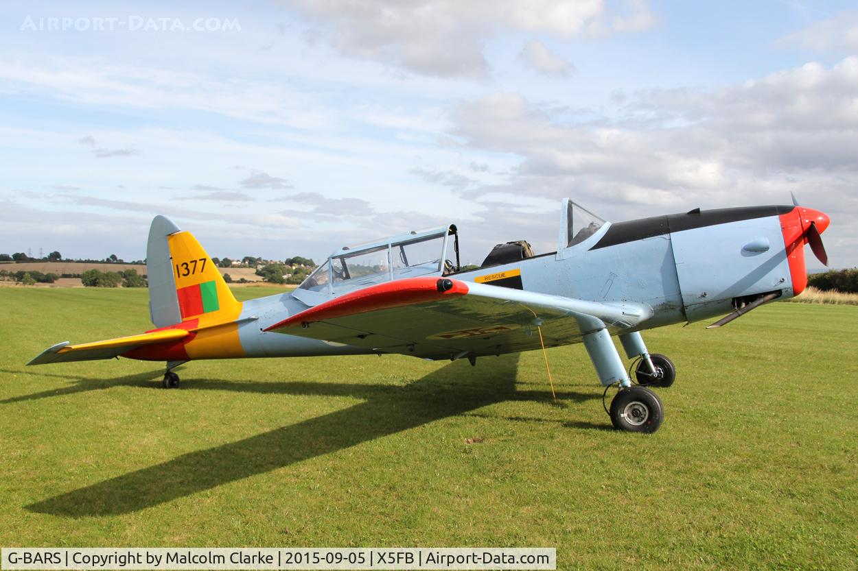 G-BARS, 1952 De Havilland DHC-1 Chipmunk T.10 C/N C1/0557, De Havilland DHC-1 Chipmunk 22 at Fishburn Airfield, September 5th 2015. Unusually painted in Spanish AF colours!