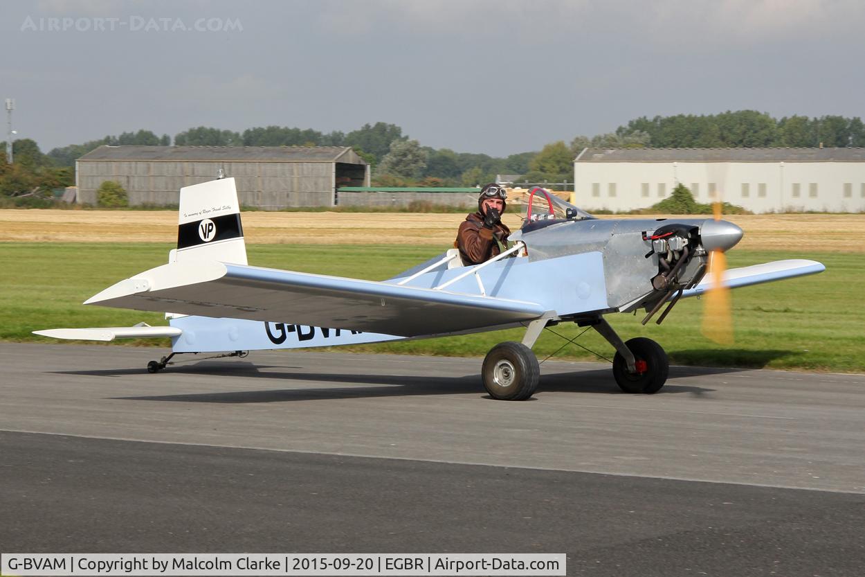G-BVAM, 1993 Evans VP-1 Volksplane C/N PFA 062-12132, Evans VP-1 Volksplane at The Real Aeroplane Company's Helicopter Fly-In, Breighton Airfield, September 20th 2015.