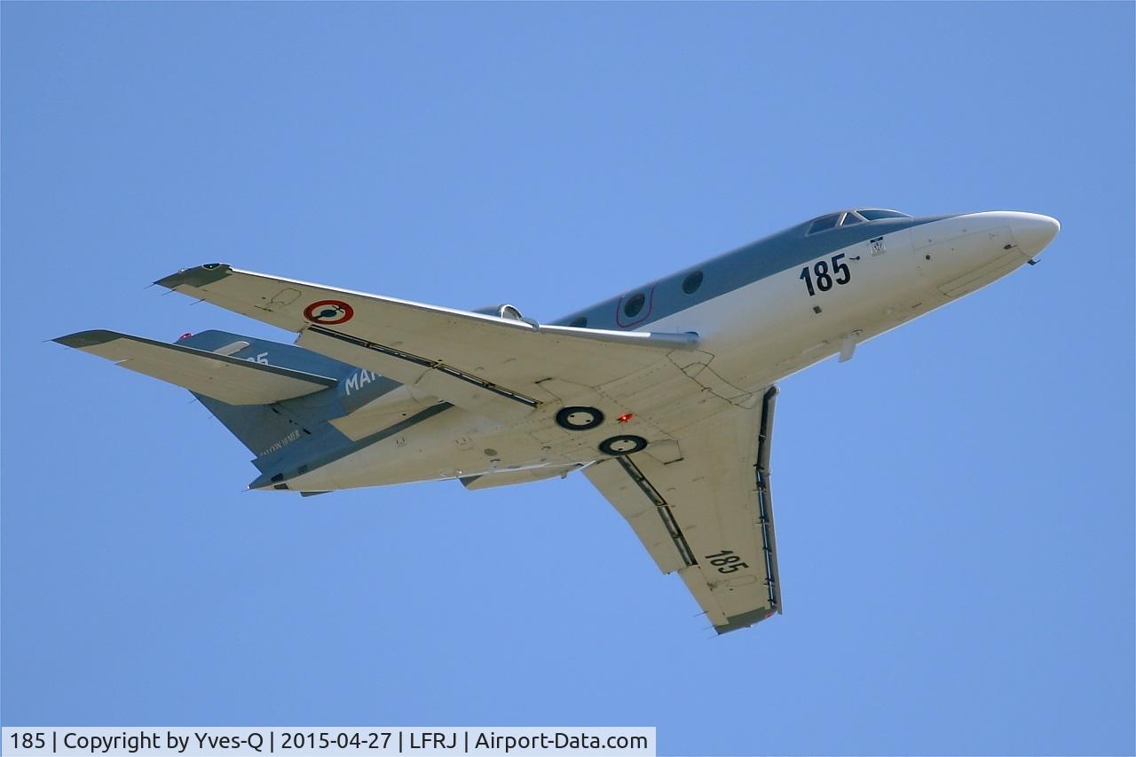 185, Dassault Falcon 10MER C/N 185, French Naval Aviation Falcon 10 MER, Take off rwy 26, Landivisiau Naval Air Base (LFRJ)