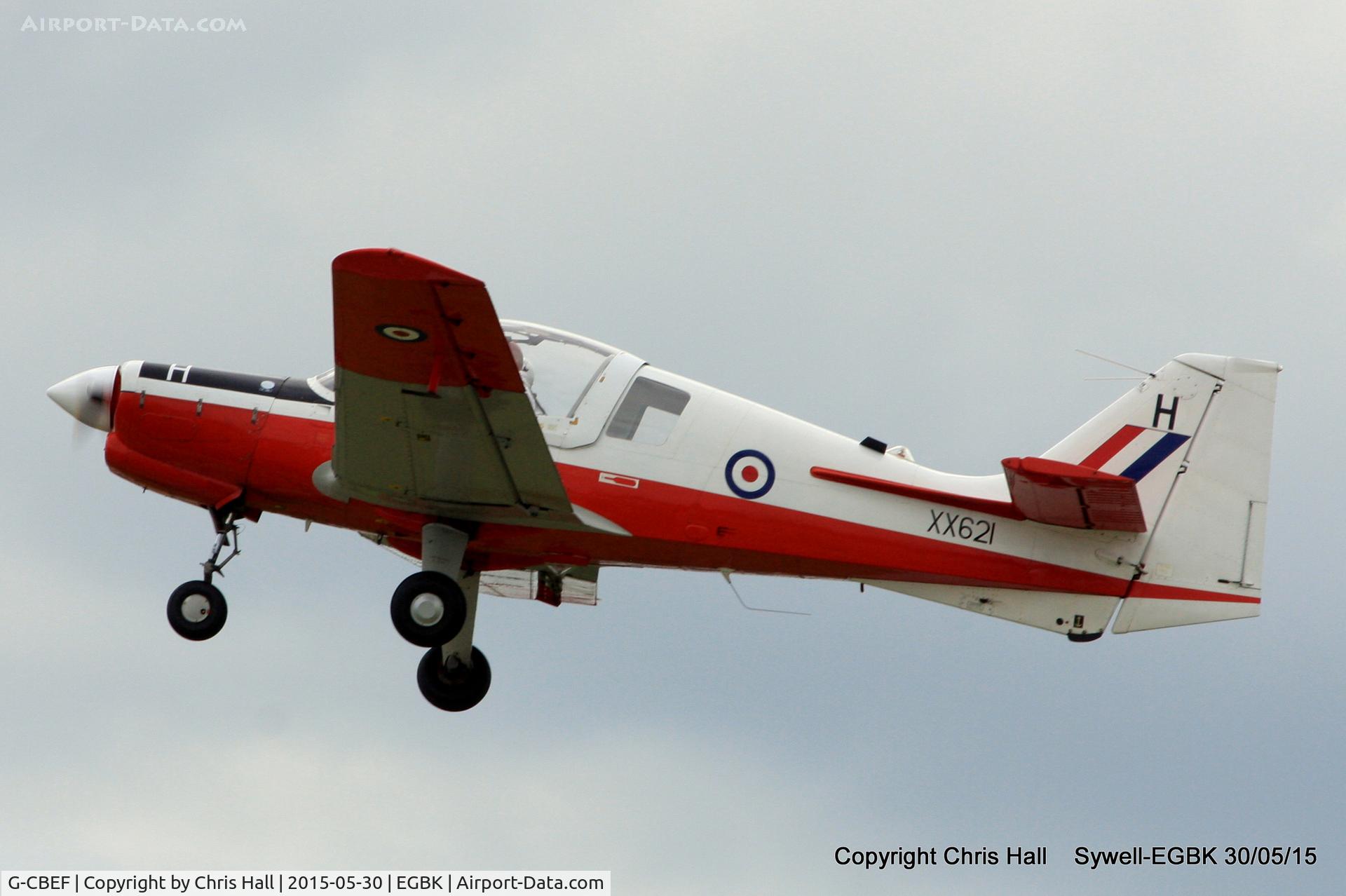 G-CBEF, 1974 Scottish Aviation Bulldog T.1 C/N BH120/286, at Aeroexpo 2015
