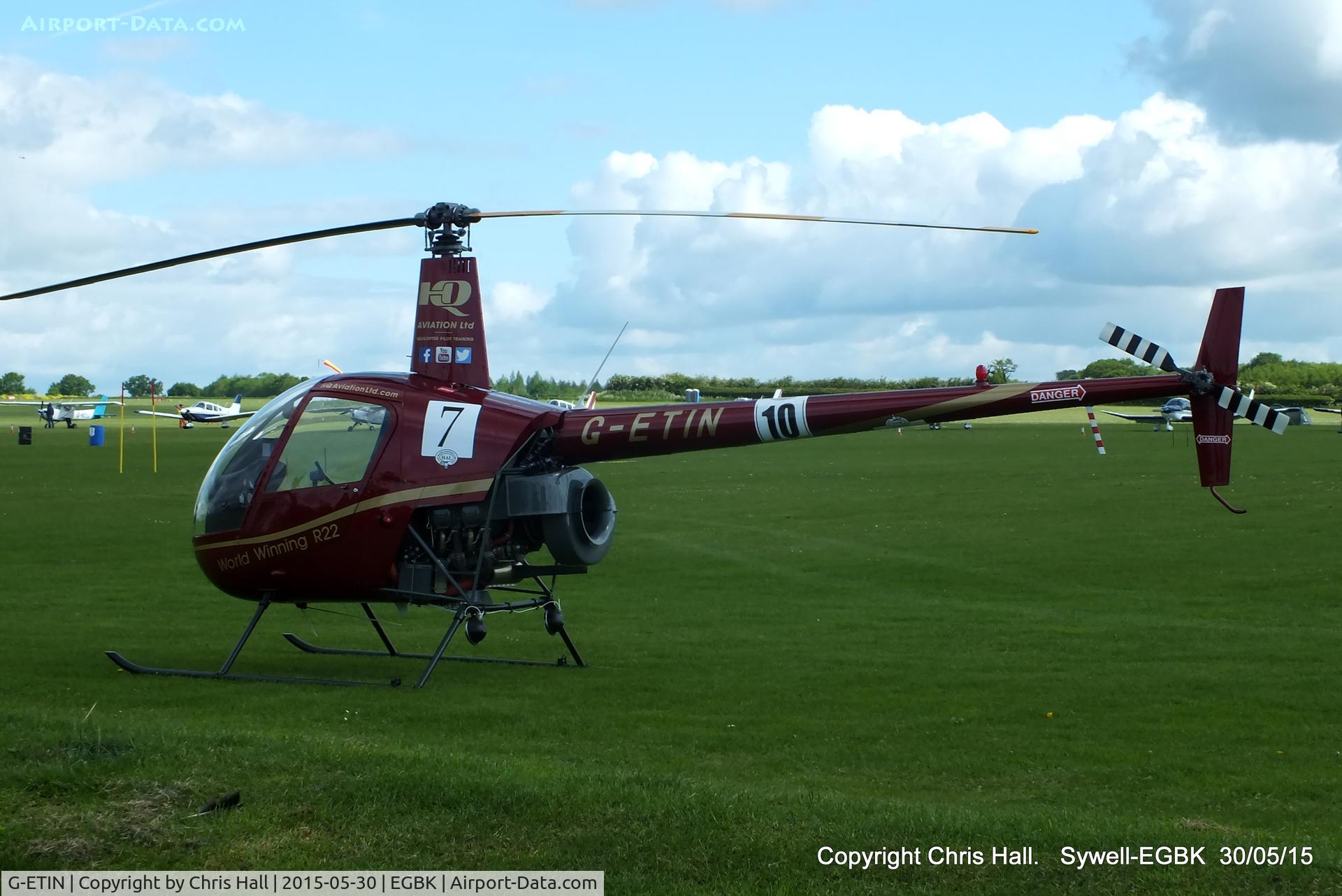 G-ETIN, 1988 Robinson R22 Beta C/N 0853, at Aeroexpo 2015